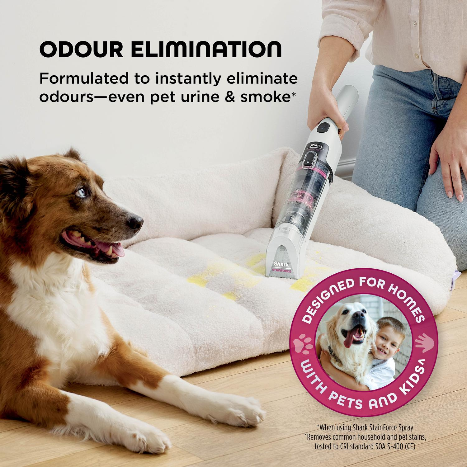 Shark HX100UKT Shark StainForce Cordless Stain-Destroying Spot Cleaner - White thumbnail image