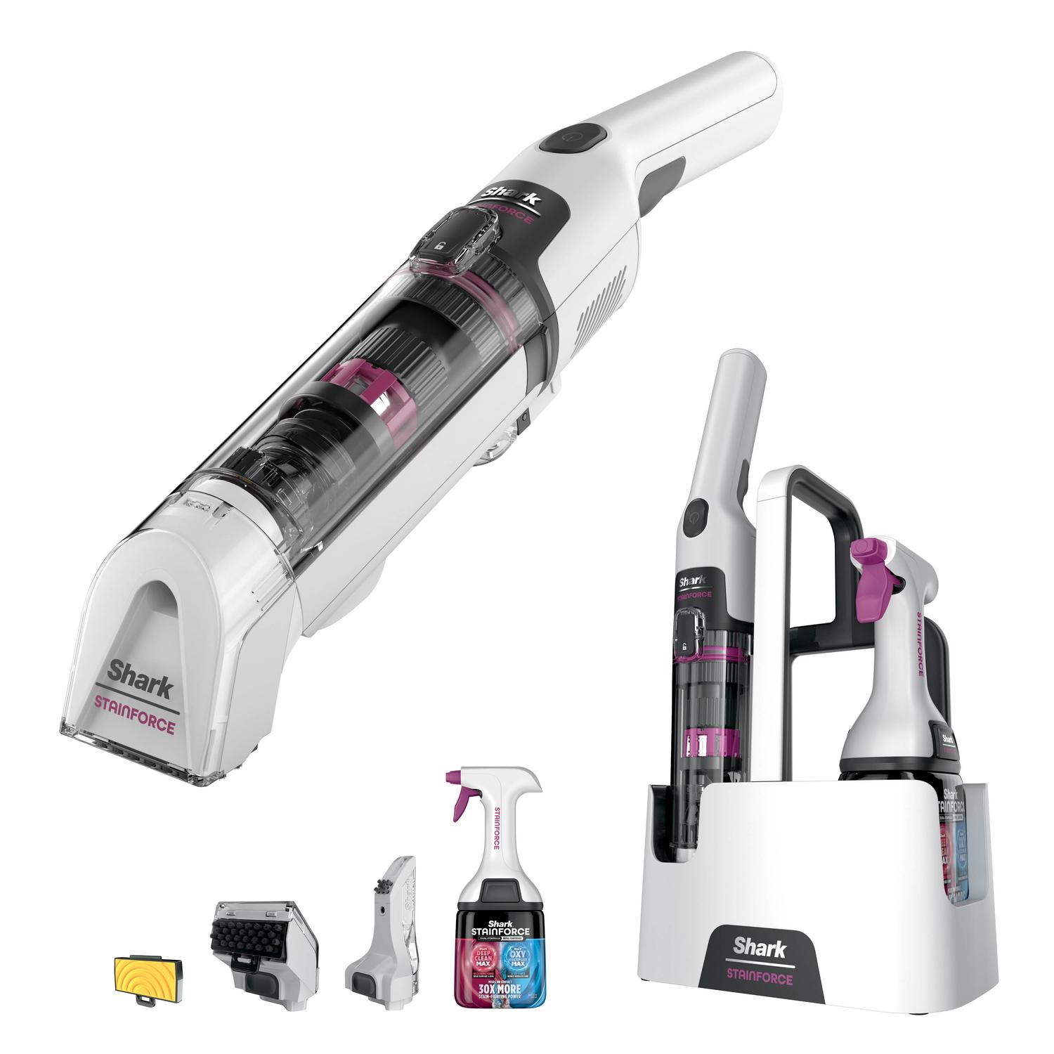 Shark HX100UKT Shark StainForce Cordless Stain-Destroying Spot Cleaner - White thumbnail image