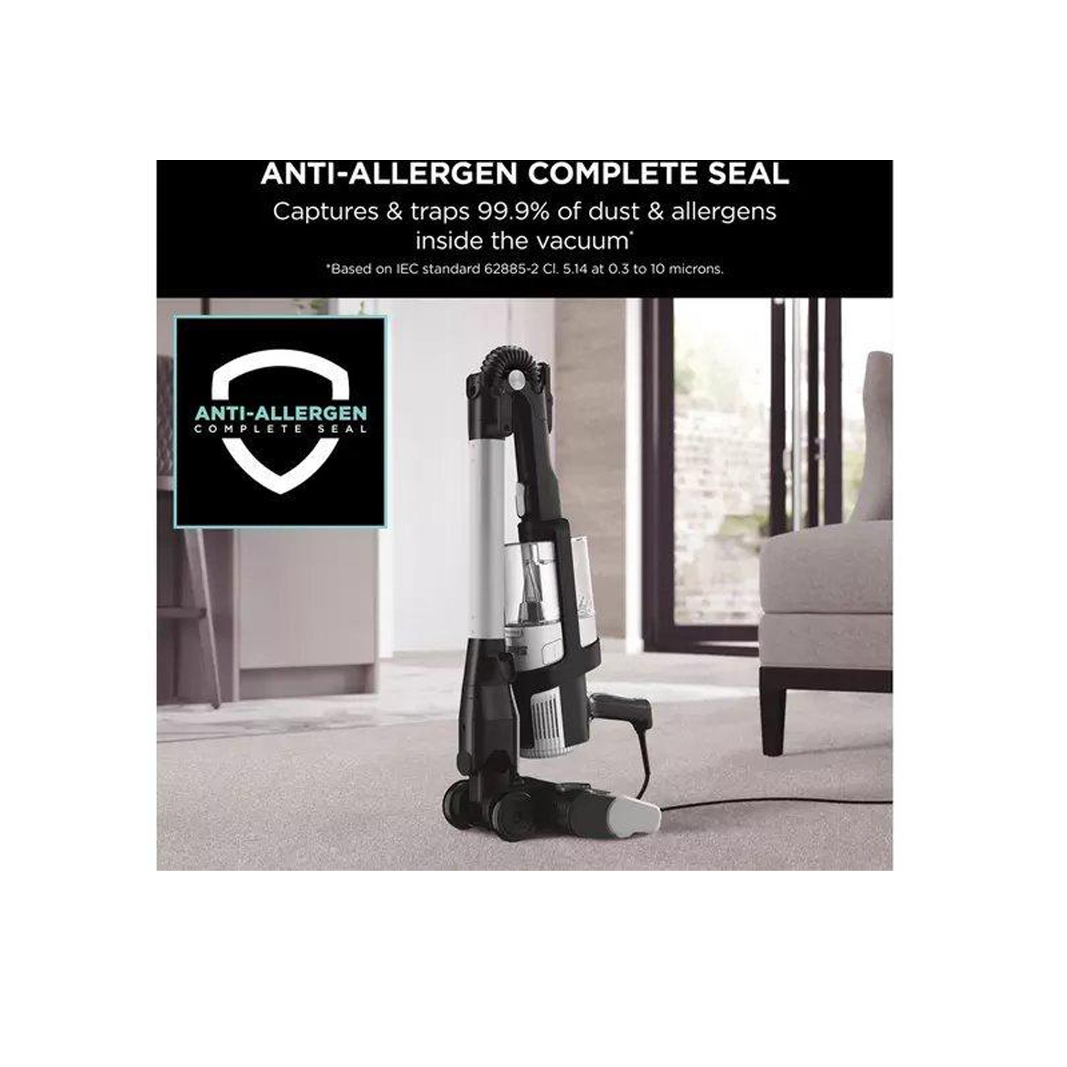 Shark HZ3000UKT Shark Stratos Anti Hair Wrap Plus Anti-Odour Corded Stick Vacuum - Black/Chrome thumbnail image