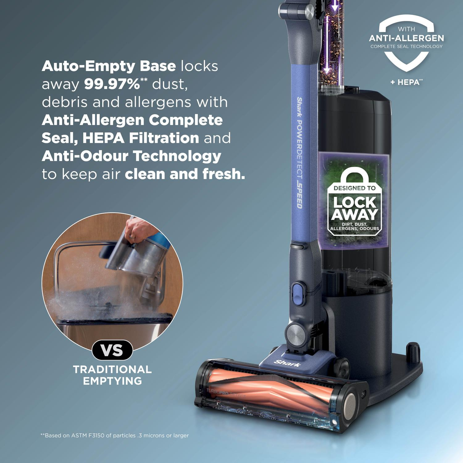Shark IA3241UKT Phoenix AED Cordless Vacuum - Ultramarine thumbnail image