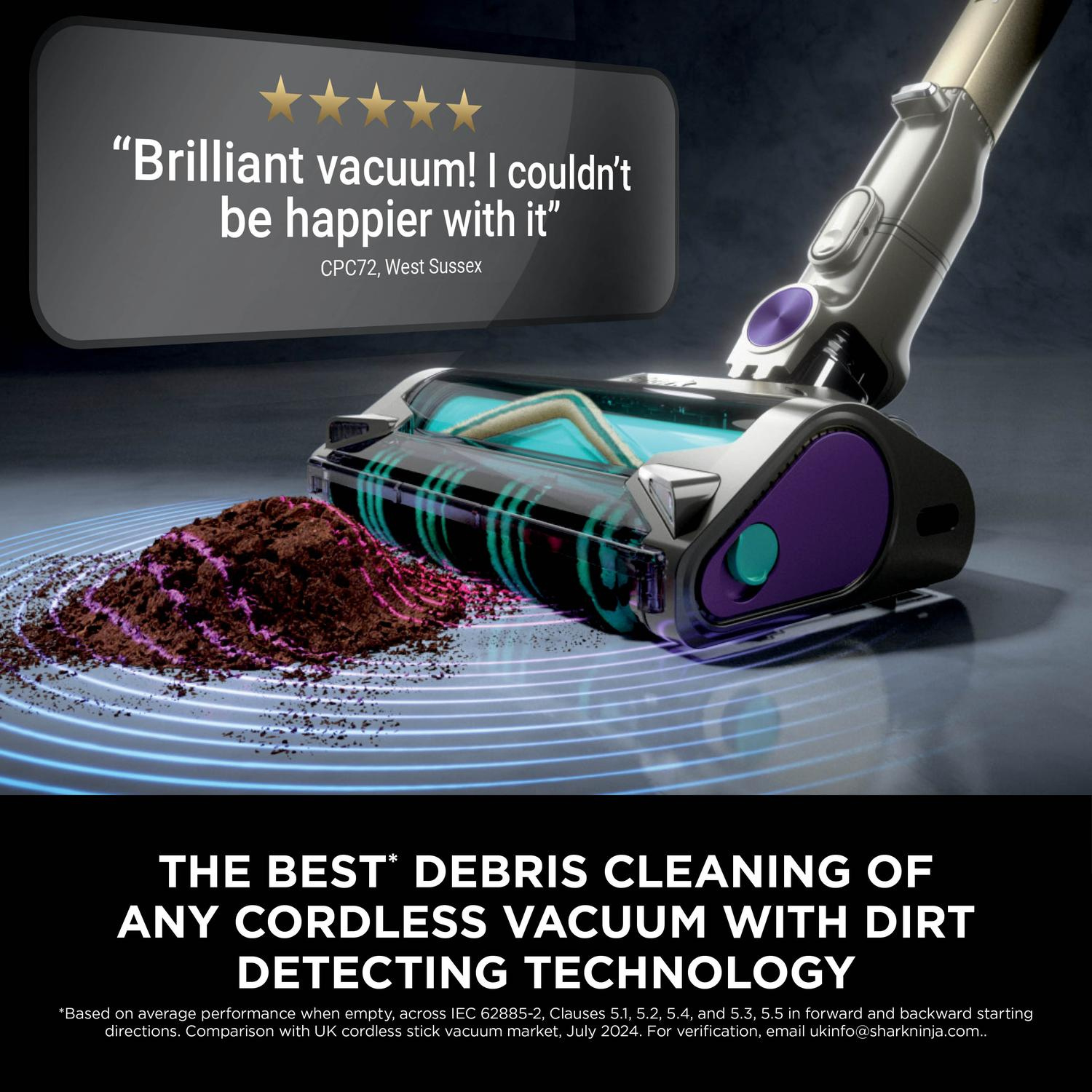 Shark IP1251UKT PowerDetect Cordless Vacuum Cleaner - 70 Minutes Run Time - Java thumbnail image