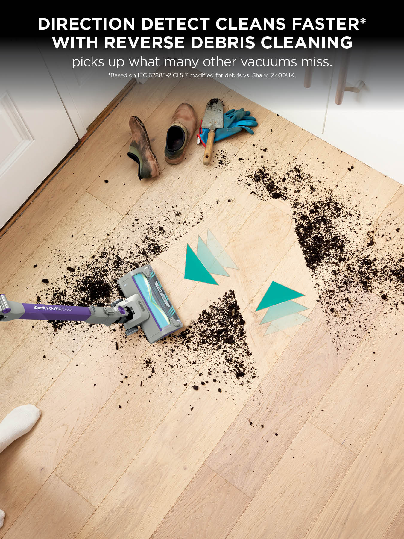 Shark IP1251UK PowerDetect Cordless Vacuum Cleaner - 70 Minutes Run Time - Purple/Grey thumbnail image