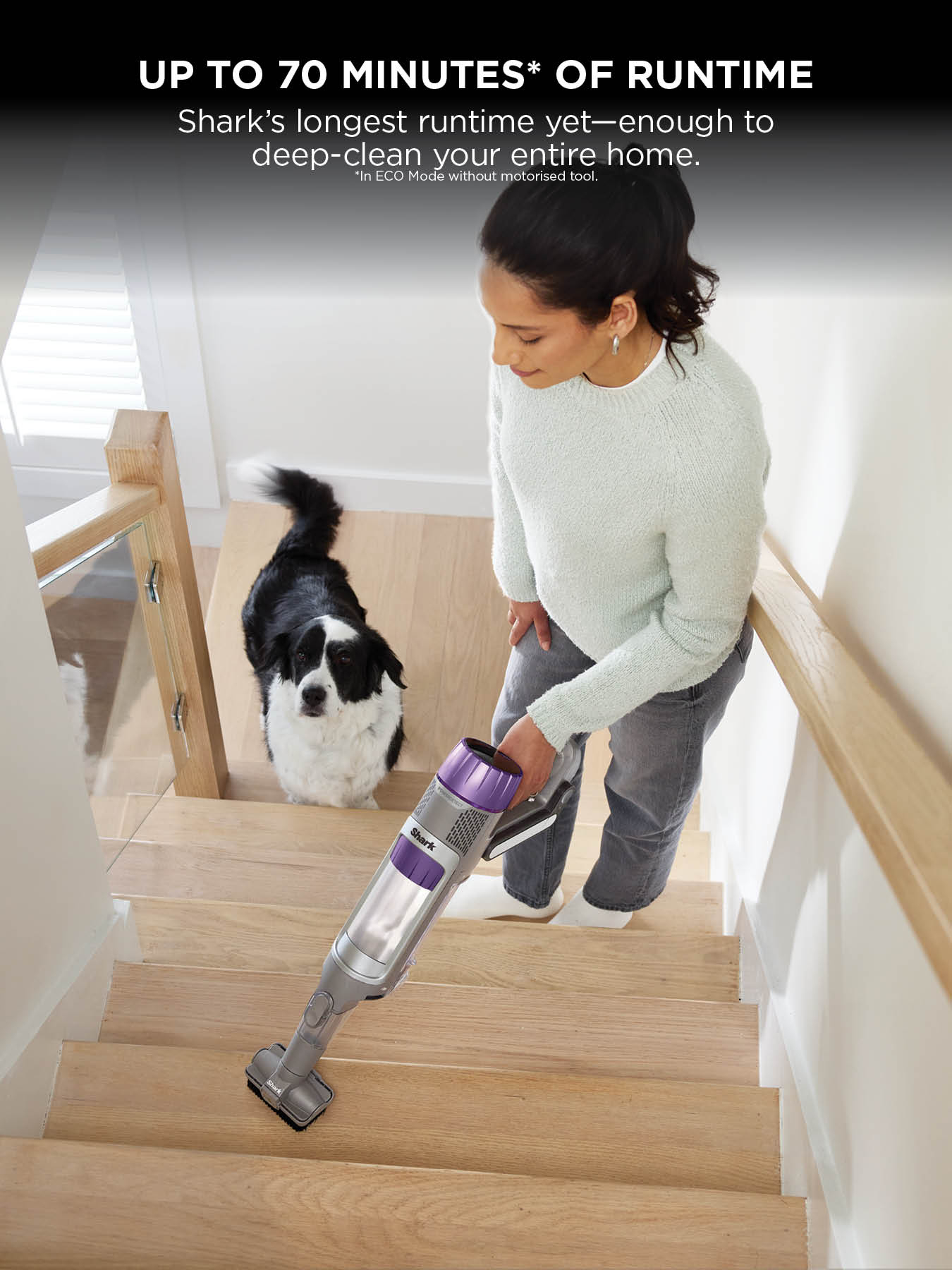 Shark IP1251UK PowerDetect Cordless Vacuum Cleaner - 70 Minutes Run Time - Purple/Grey thumbnail image