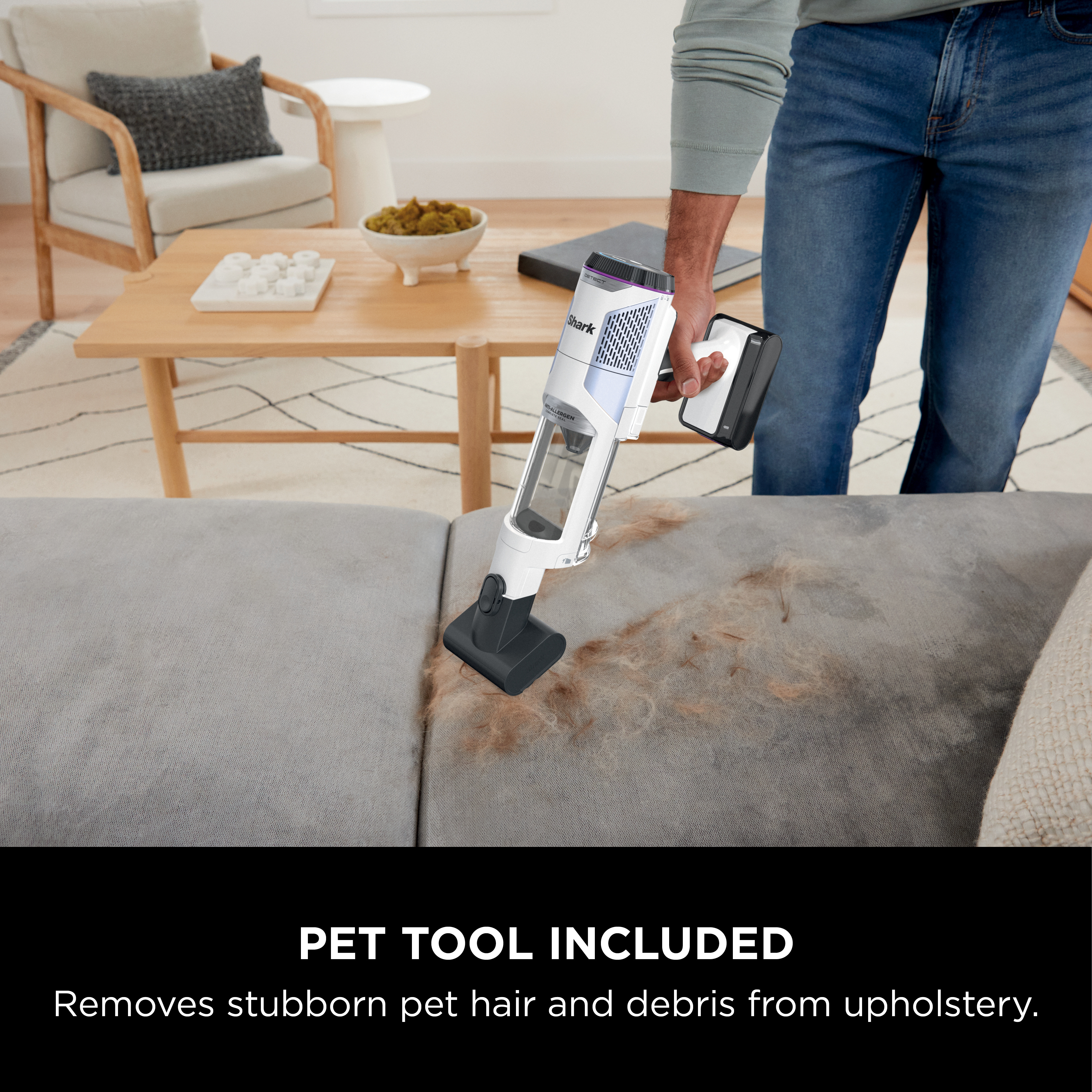 Shark IW4621UKT Detect Clean & Empty Cordless Pet Vacuum Cleaner - 60 Minutes Run Time - White thumbnail image