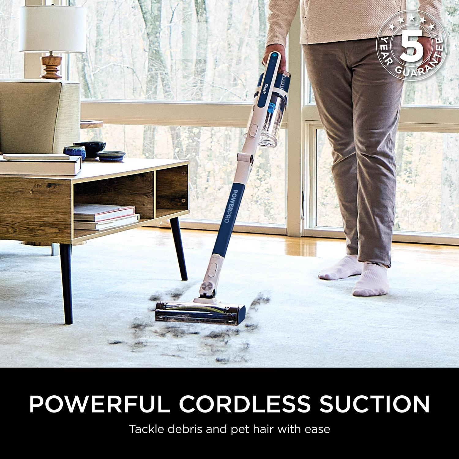 Shark IZ380UK PowerPro Cordless Stick Vacuum Cleaner - 50 Minutes Run Time - Navy Metallic thumbnail image