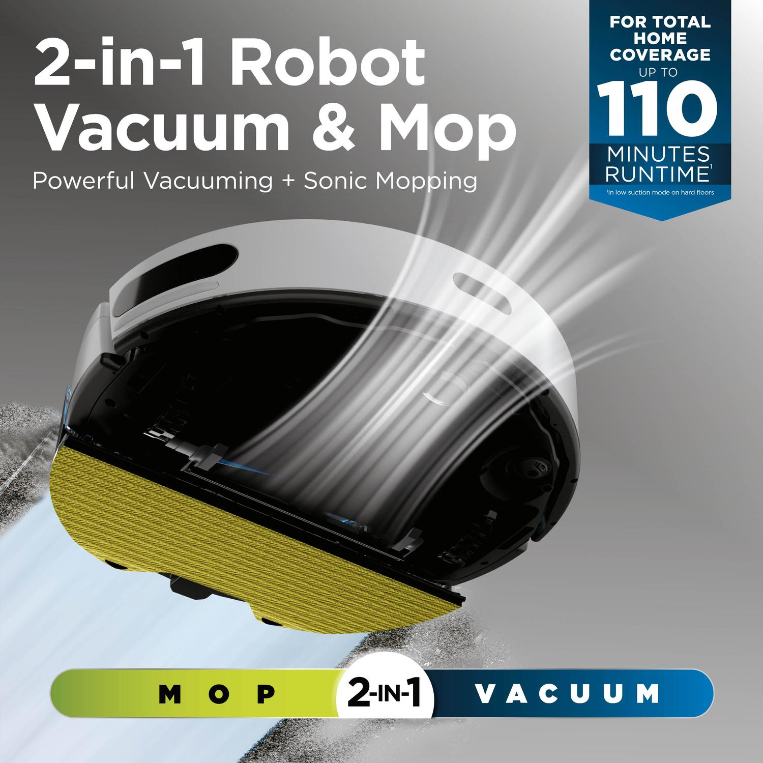 Shark RV2620WAUKWH Matrix Plus 2 in 1 Self Empty Robot Vacuum & Mop - 110 Minutes Run Time - White/Silver thumbnail image