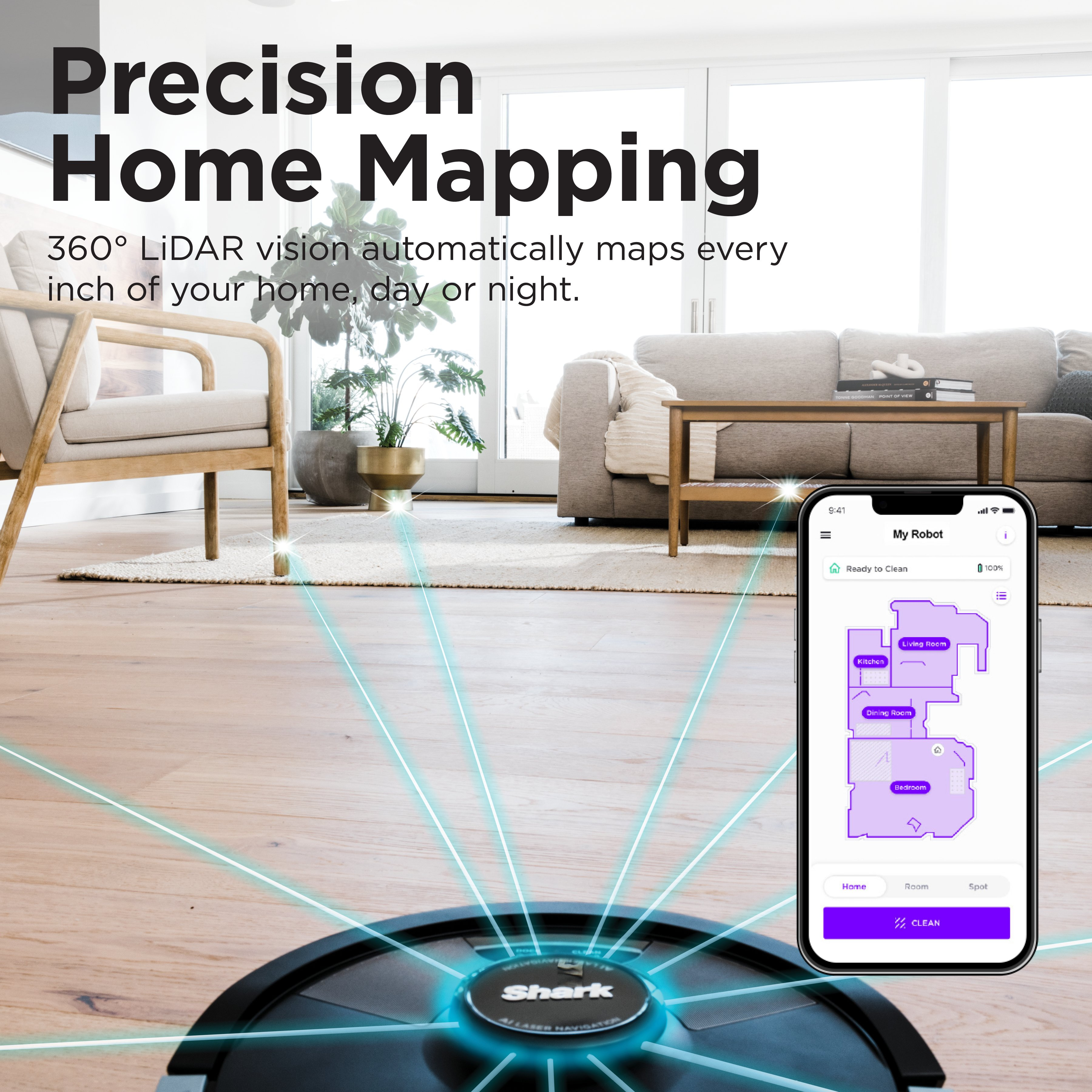 Shark RV2620WAUK Matrix Plus 2 in 1 Self Empty Robot Vacuum & Mop - 110 Minutes Run Time - Black thumbnail image