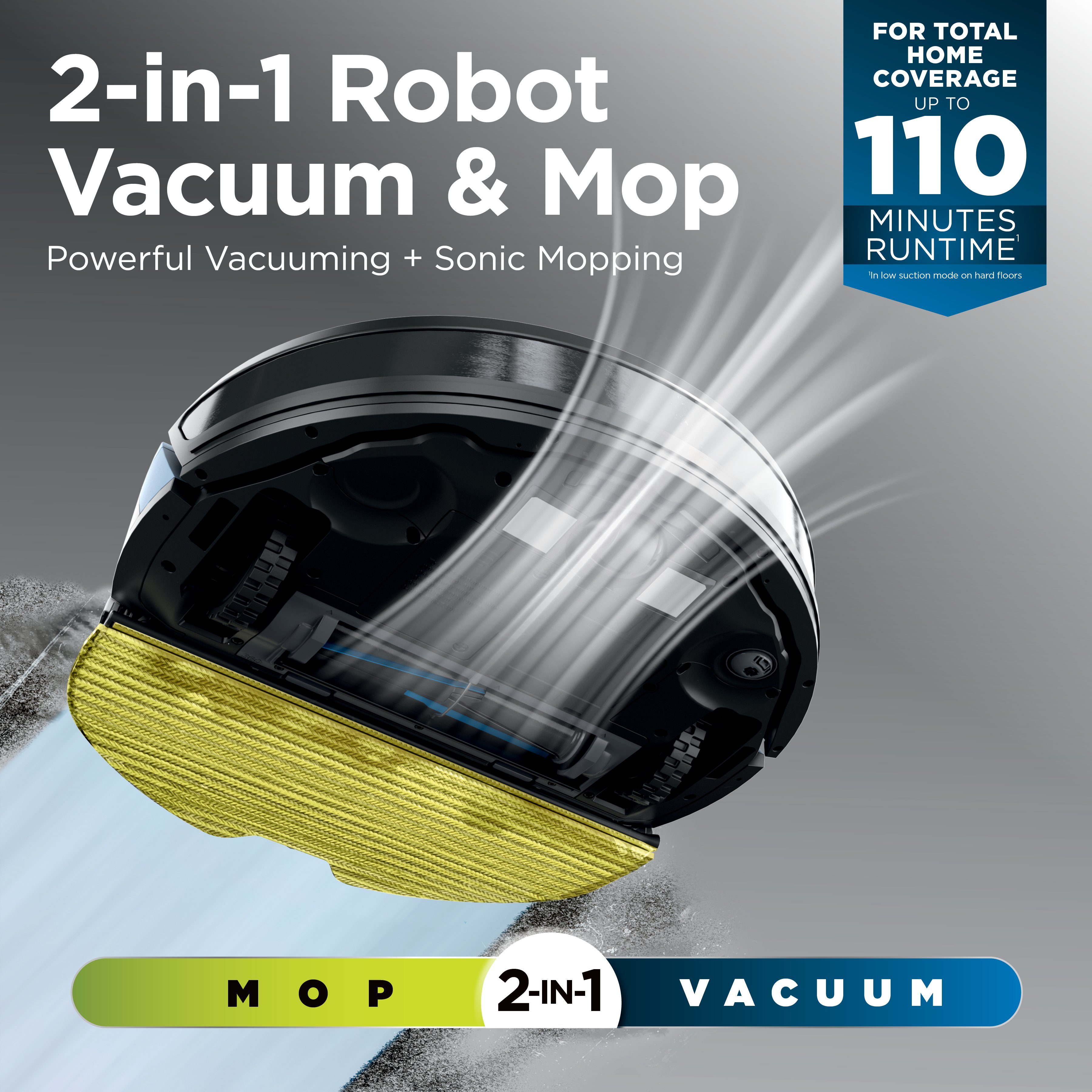 Shark RV2620WAUK Matrix Plus 2 in 1 Self Empty Robot Vacuum & Mop - 110 Minutes Run Time - Black thumbnail image
