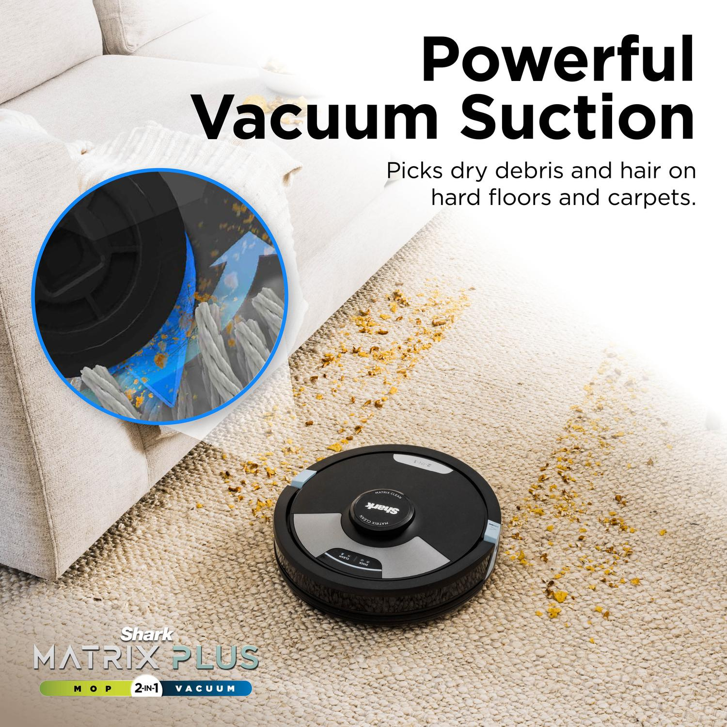 Shark RV2620WAUK Matrix Plus 2 in 1 Self Empty Robot Vacuum & Mop - 110 Minutes Run Time - Black thumbnail image