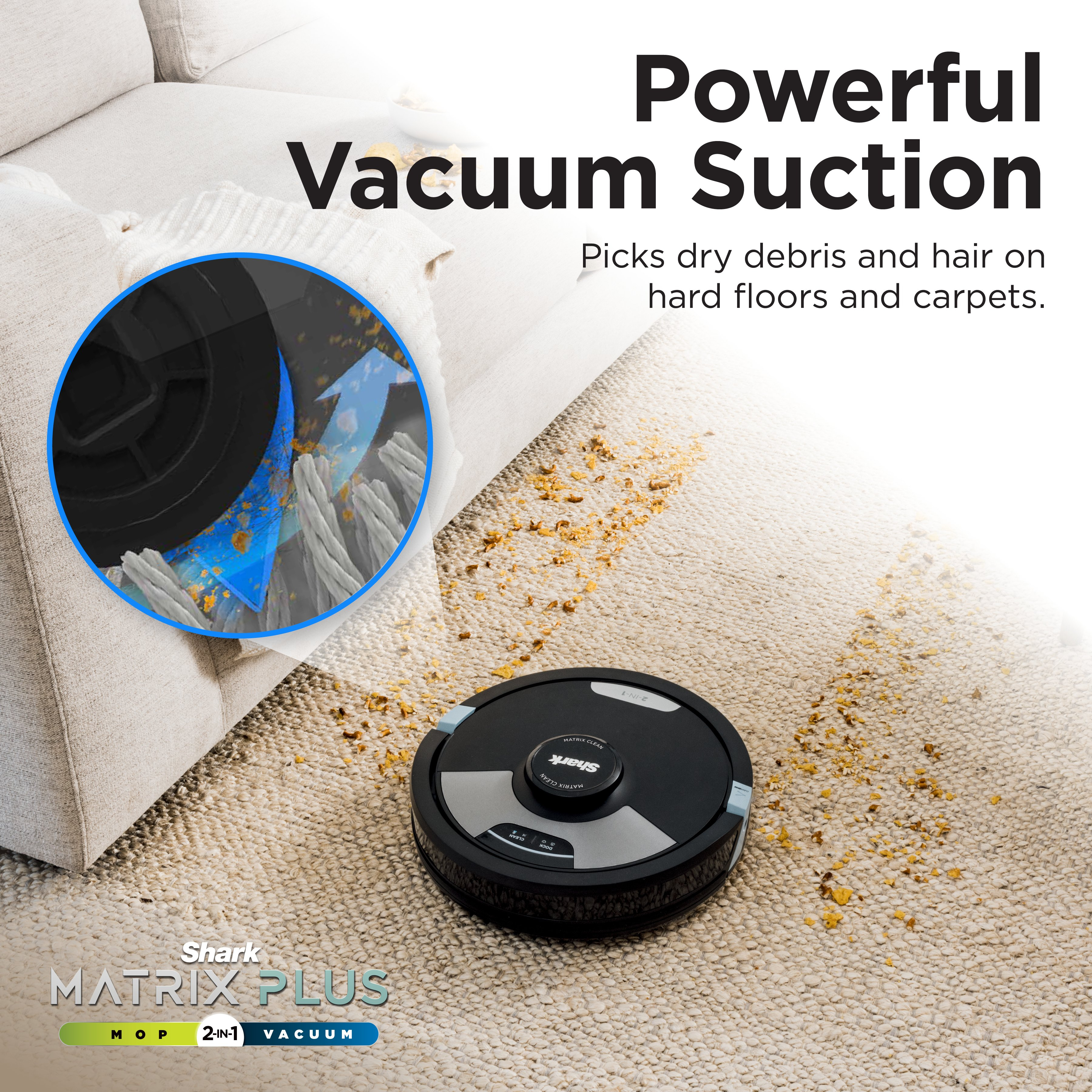 Shark RV2620WAUK Matrix Plus 2 in 1 Self Empty Robot Vacuum & Mop - 110 Minutes Run Time - Black thumbnail image