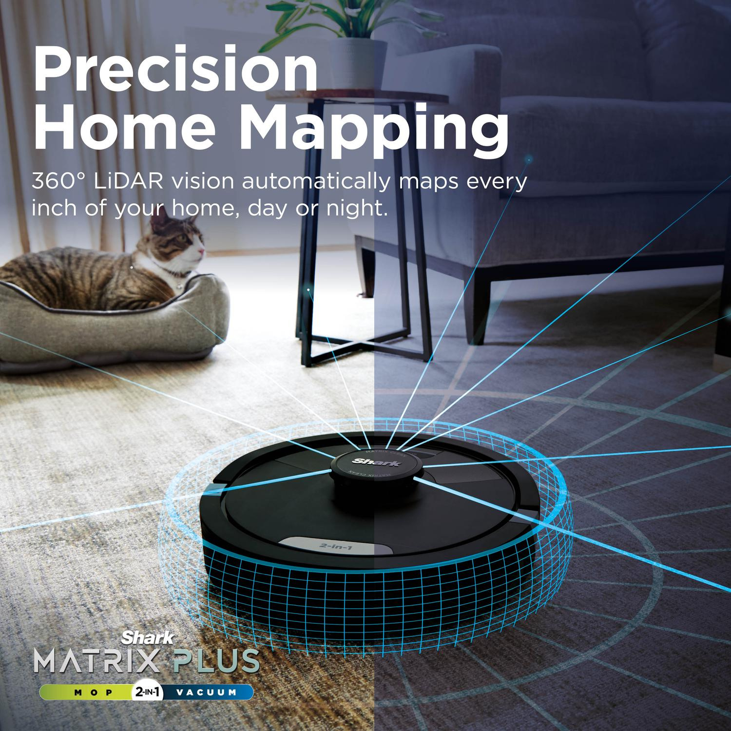 Shark RV2620WAUK Matrix Plus 2 in 1 Self Empty Robot Vacuum & Mop - 110 Minutes Run Time - Black thumbnail image