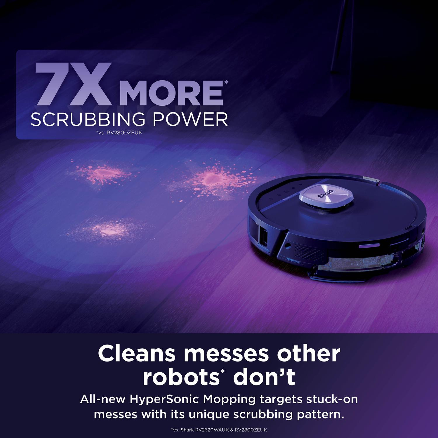 Shark RV2620WAUK Matrix Plus 2 in 1 Self Empty Robot Vacuum & Mop - 110 Minutes Run Time - Black thumbnail image