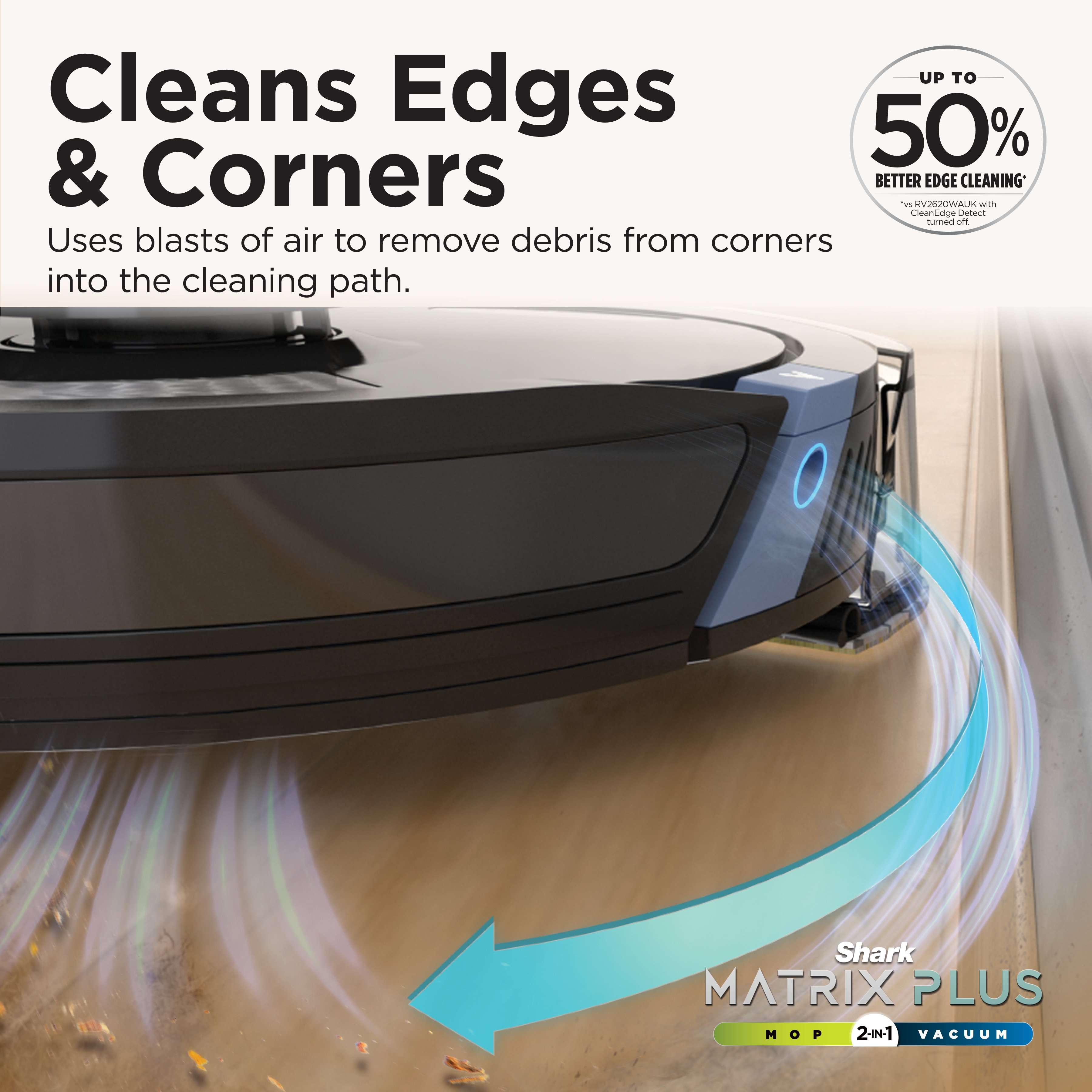 Shark RV2620WAUK Matrix Plus 2 in 1 Self Empty Robot Vacuum & Mop - 110 Minutes Run Time - Black thumbnail image