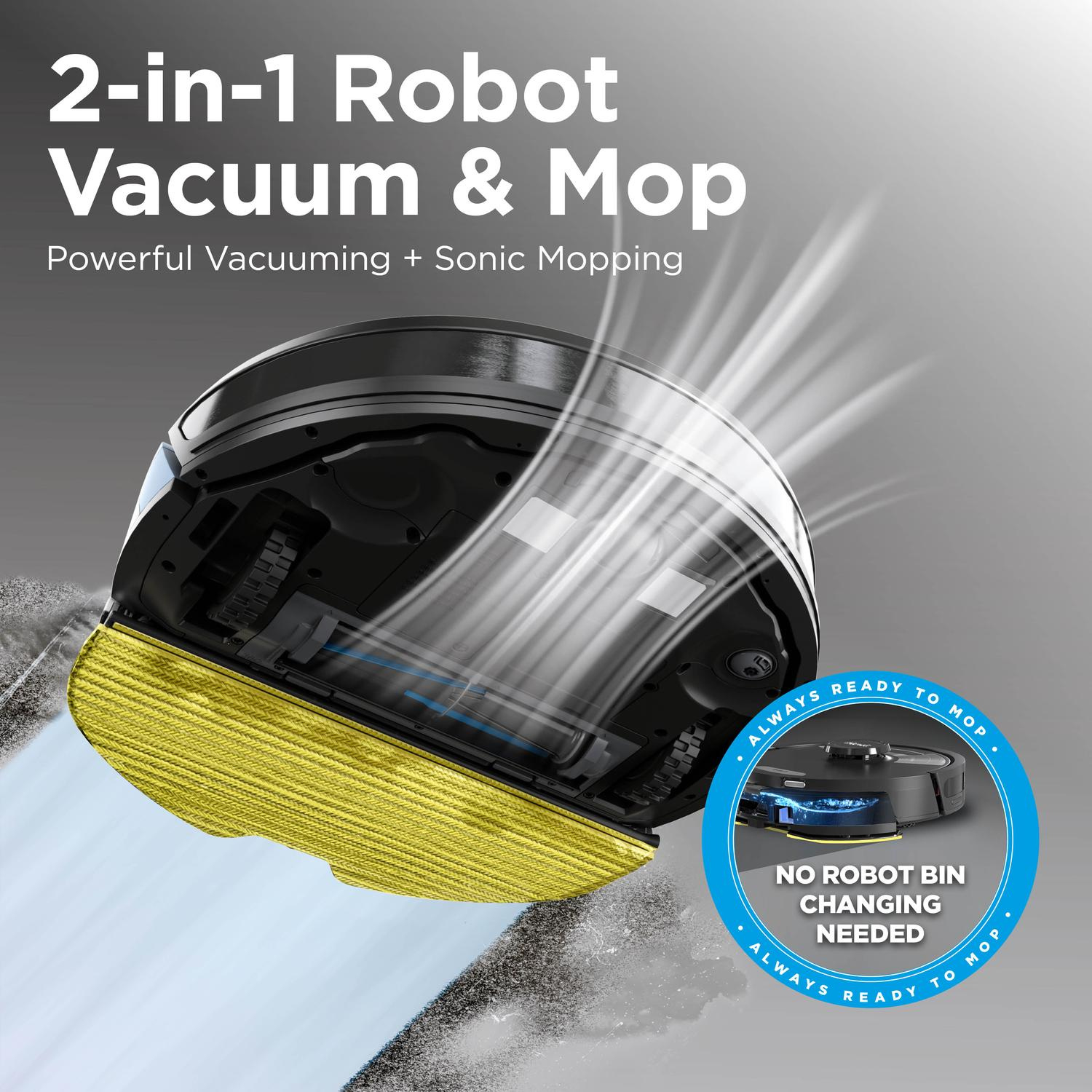 Shark RV2620WAUK Matrix Plus 2 in 1 Self Empty Robot Vacuum & Mop - 110 Minutes Run Time - Black thumbnail image