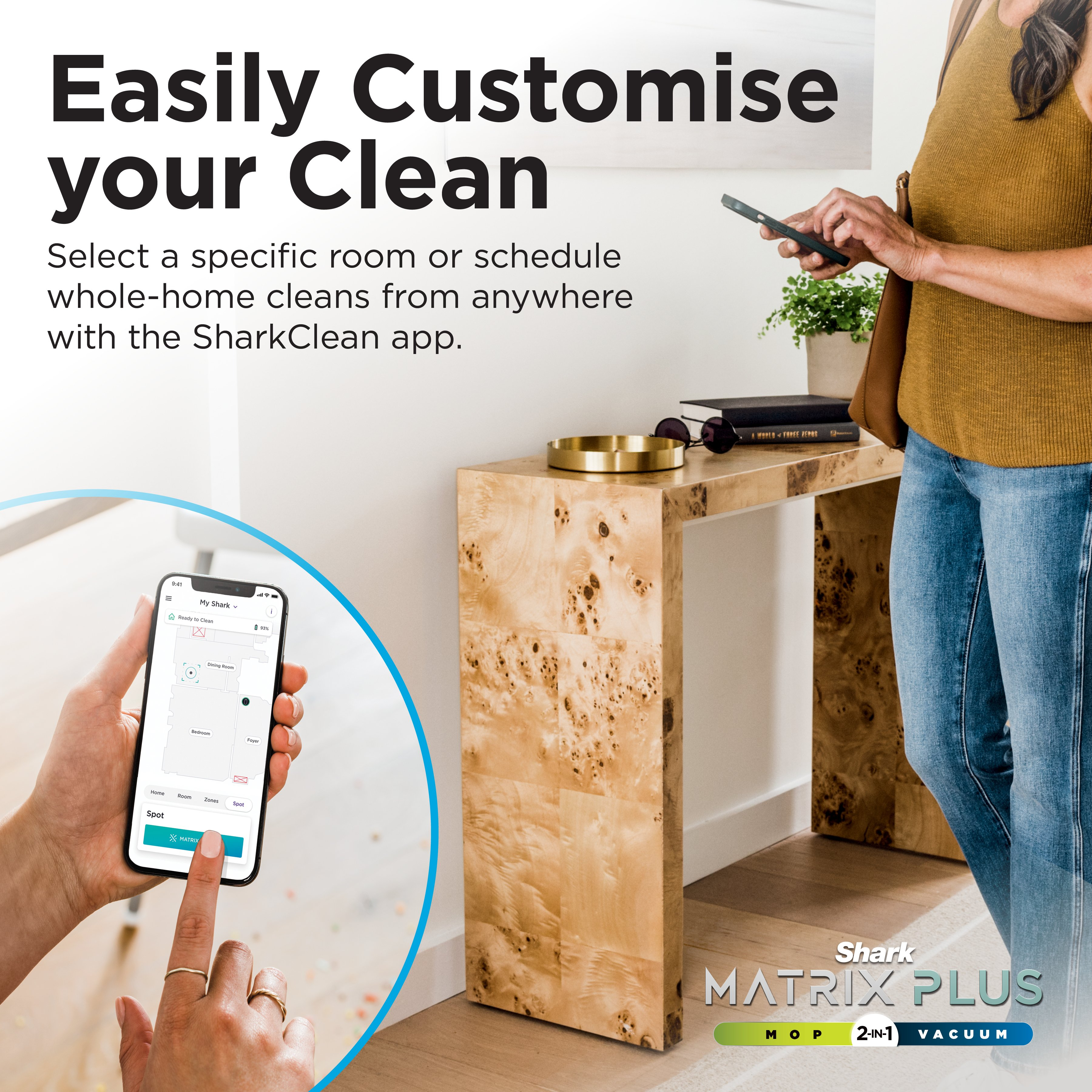 Shark RV2620WAUK Matrix Plus 2 in 1 Self Empty Robot Vacuum & Mop - 110 Minutes Run Time - Black thumbnail image