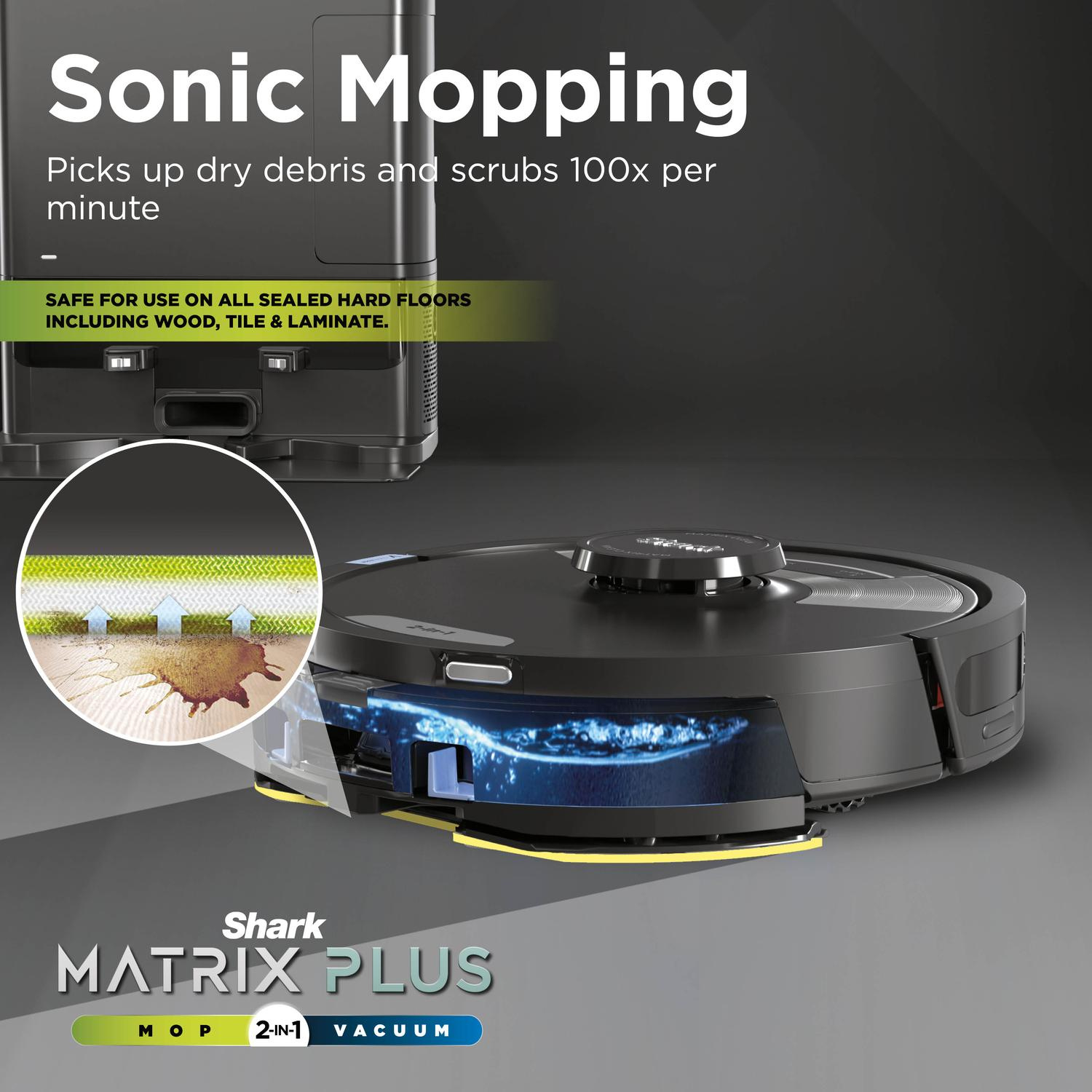 Shark RV2620WAUK Matrix Plus 2 in 1 Self Empty Robot Vacuum & Mop - 110 Minutes Run Time - Black thumbnail image