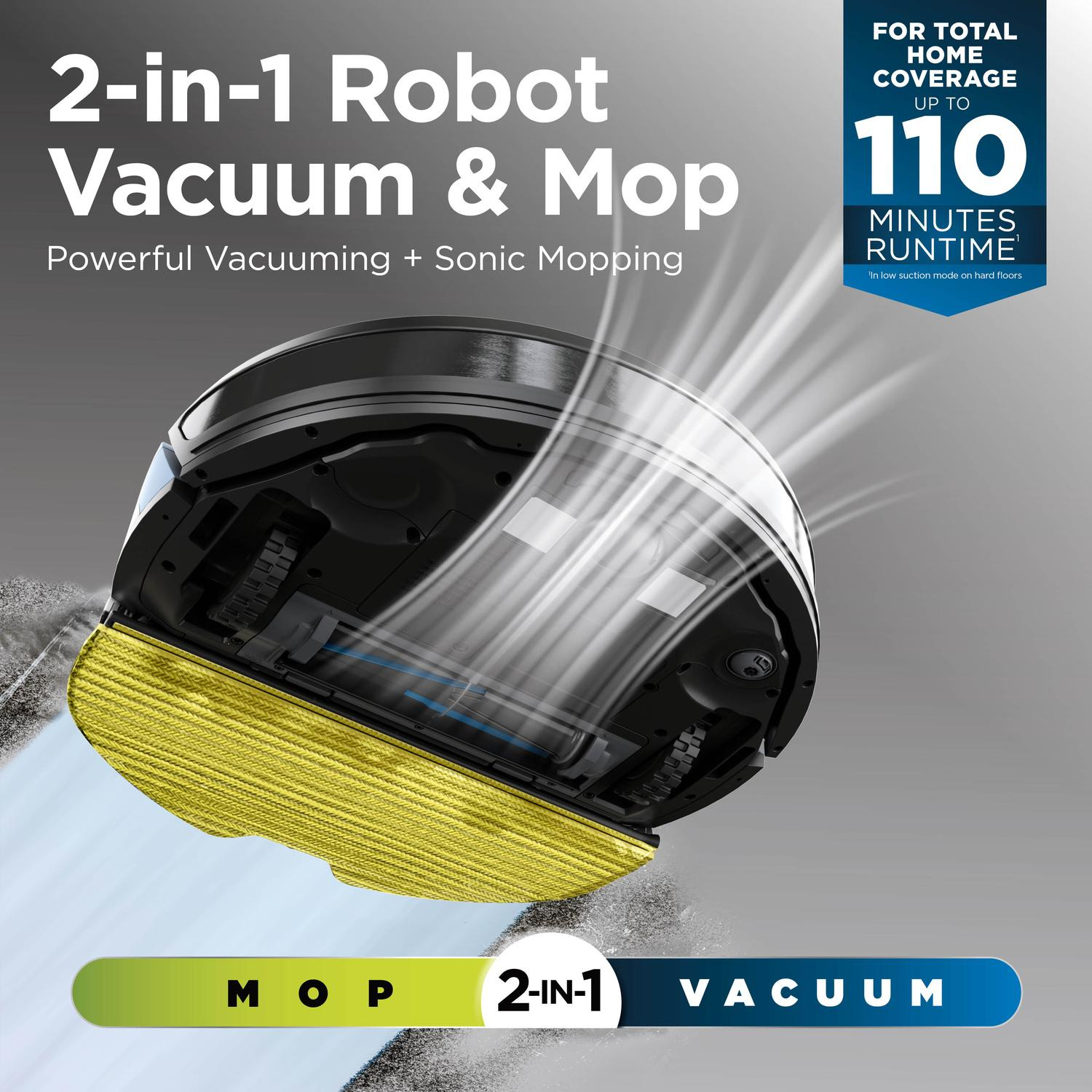 Shark RV2620WAUK Matrix Plus 2 in 1 Self Empty Robot Vacuum & Mop - 110 Minutes Run Time - Black thumbnail image