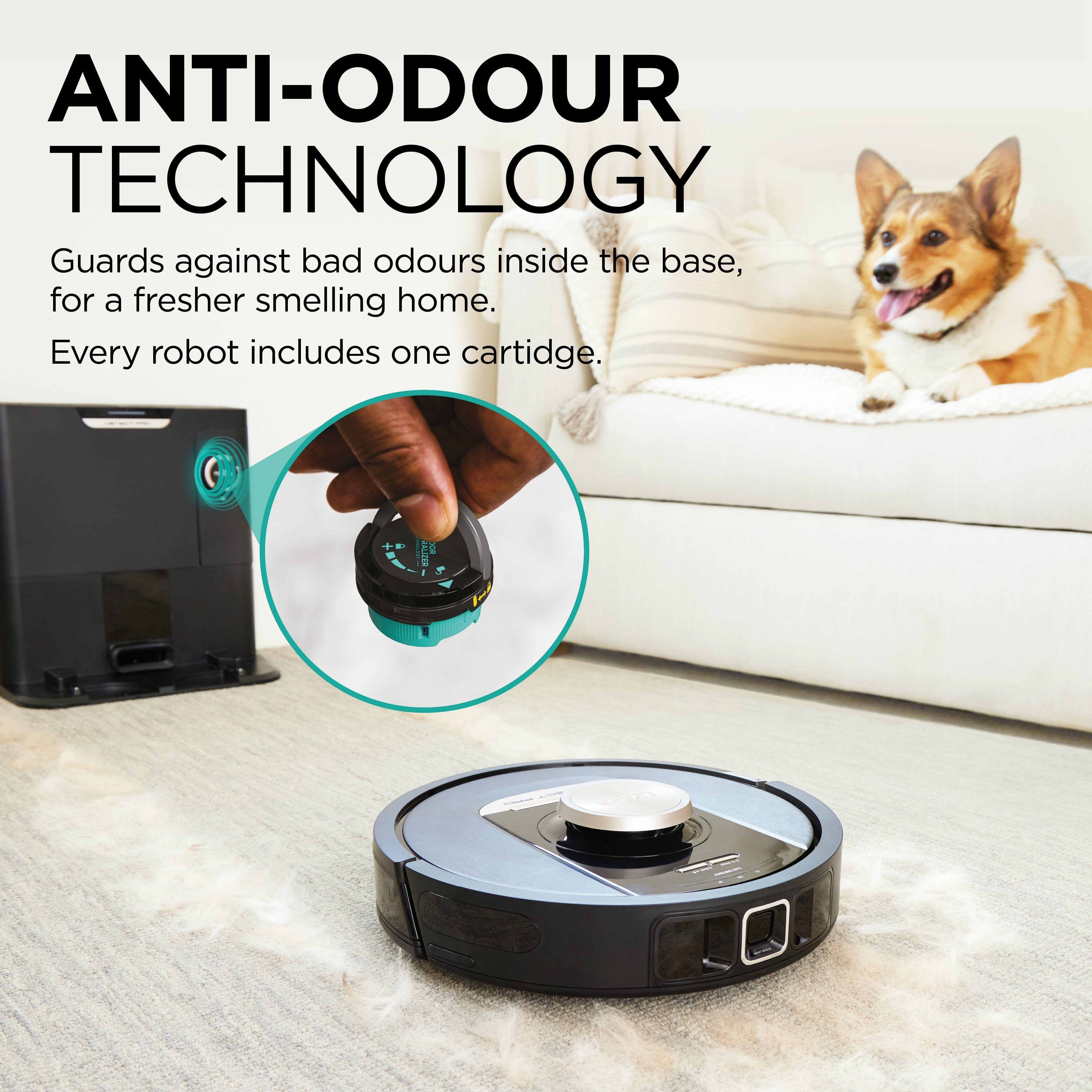 Shark RV2820VEUK PowerDetect Self-Empty Robot Vacuum  - 100 Min Minutes Run Time - Black thumbnail image