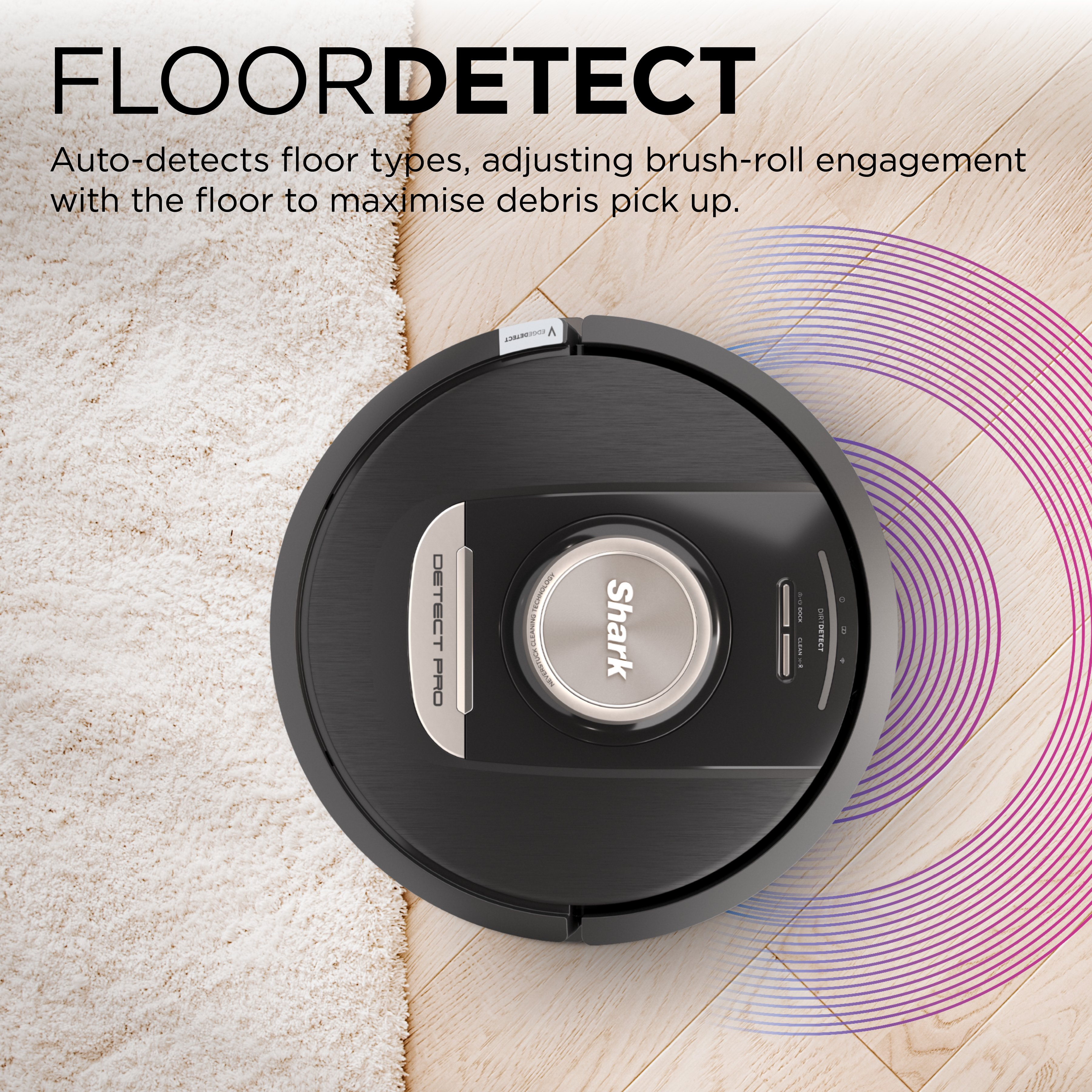 Shark RV2820VEUK PowerDetect Self-Empty Robot Vacuum  - 100 Min Minutes Run Time - Black thumbnail image