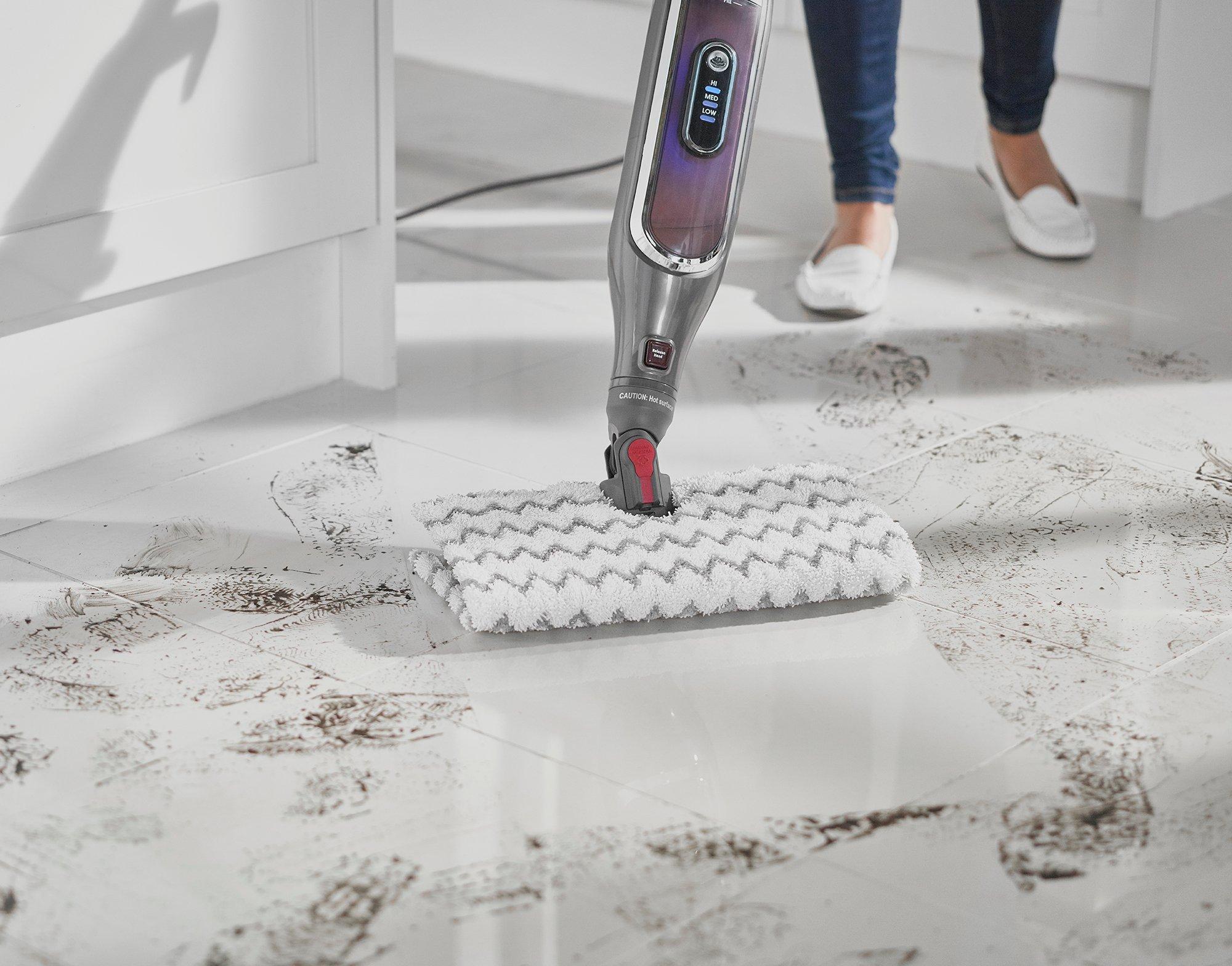 Shark S6003UK Klik n'Flip Automatic Steam Pocket Mop - Shark Steel Grey/Bordeaux thumbnail image