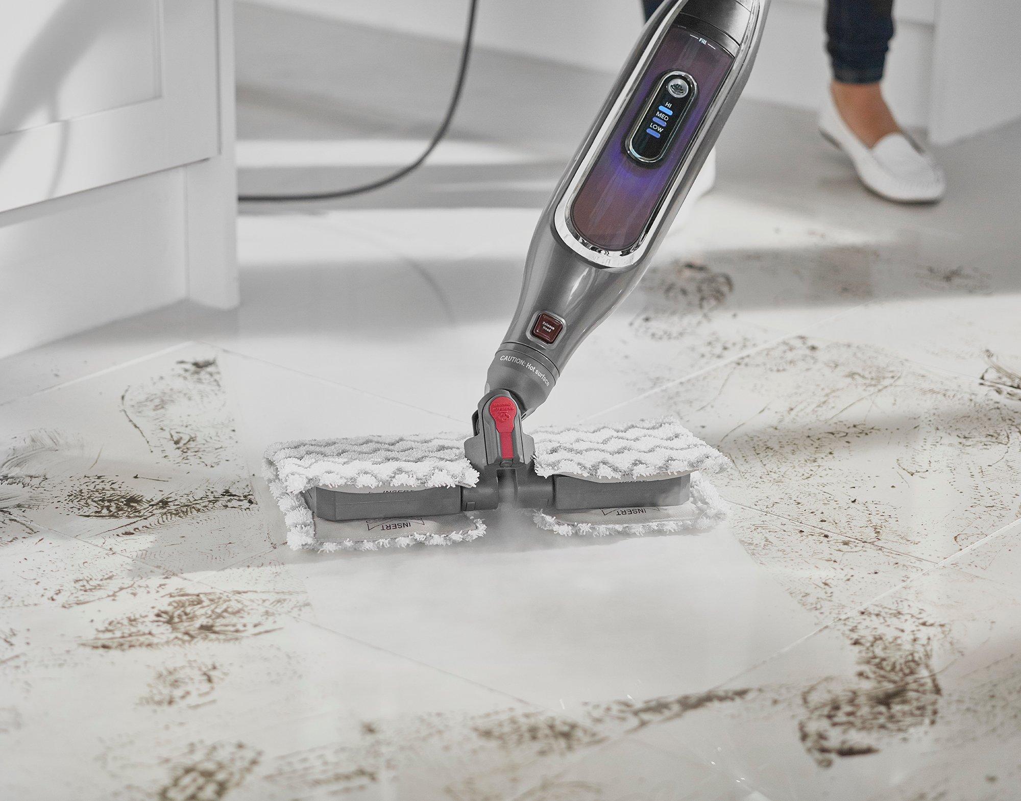 Shark S6003UK Klik n'Flip Automatic Steam Pocket Mop - Shark Steel Grey/Bordeaux thumbnail image