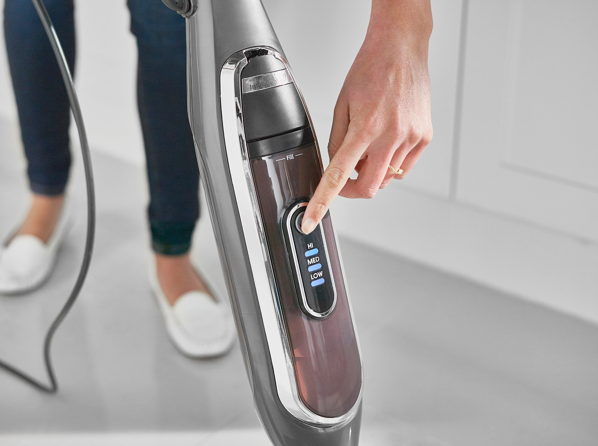 Shark S6003UK Klik n'Flip Automatic Steam Pocket Mop - Shark Steel Grey/Bordeaux thumbnail image