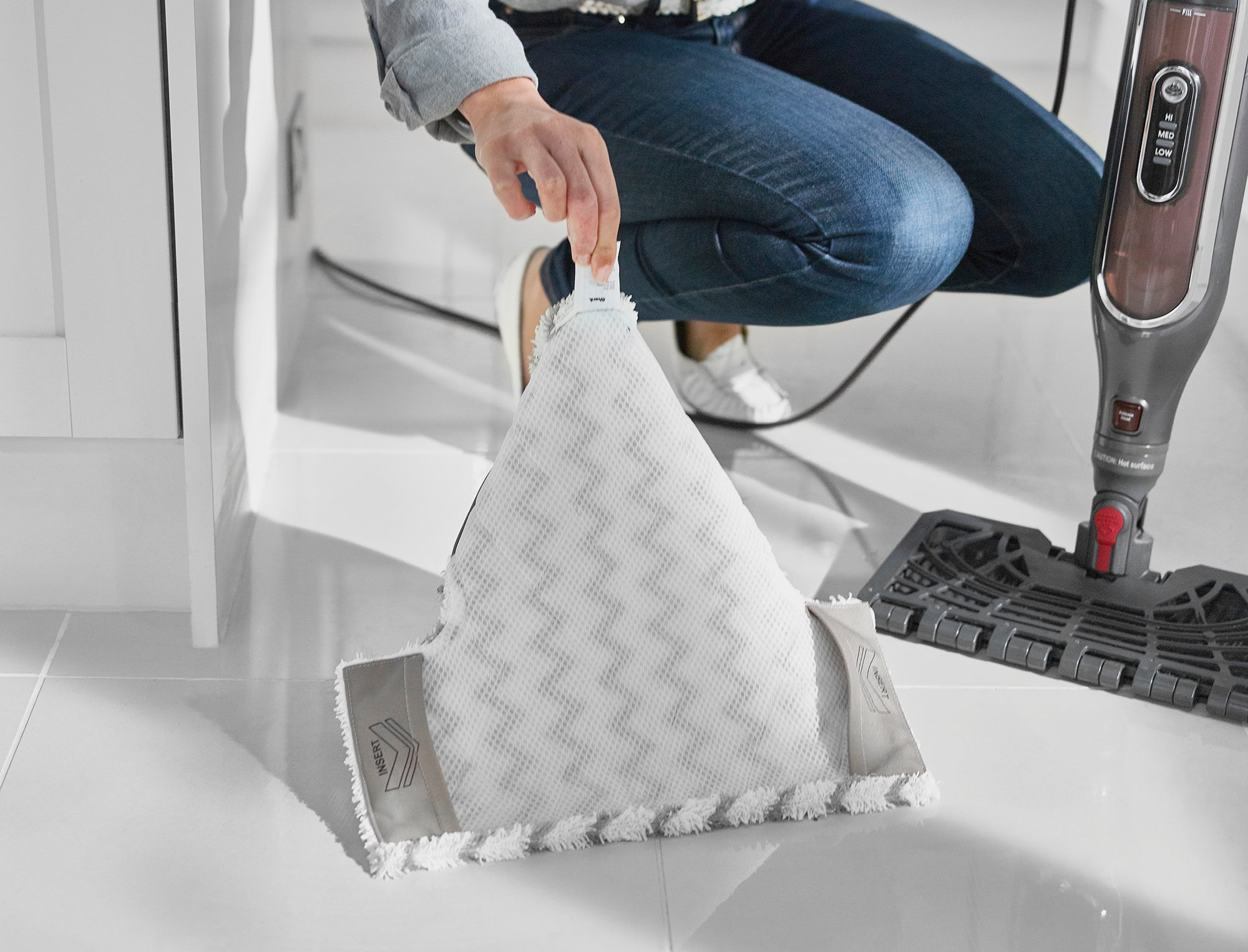 Shark S6003UK Klik n'Flip Automatic Steam Pocket Mop - Shark Steel Grey/Bordeaux thumbnail image