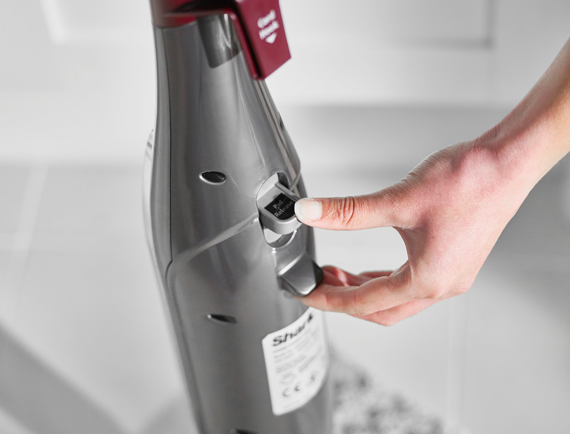 Shark S6003UK Klik n'Flip Automatic Steam Pocket Mop - Shark Steel Grey/Bordeaux thumbnail image
