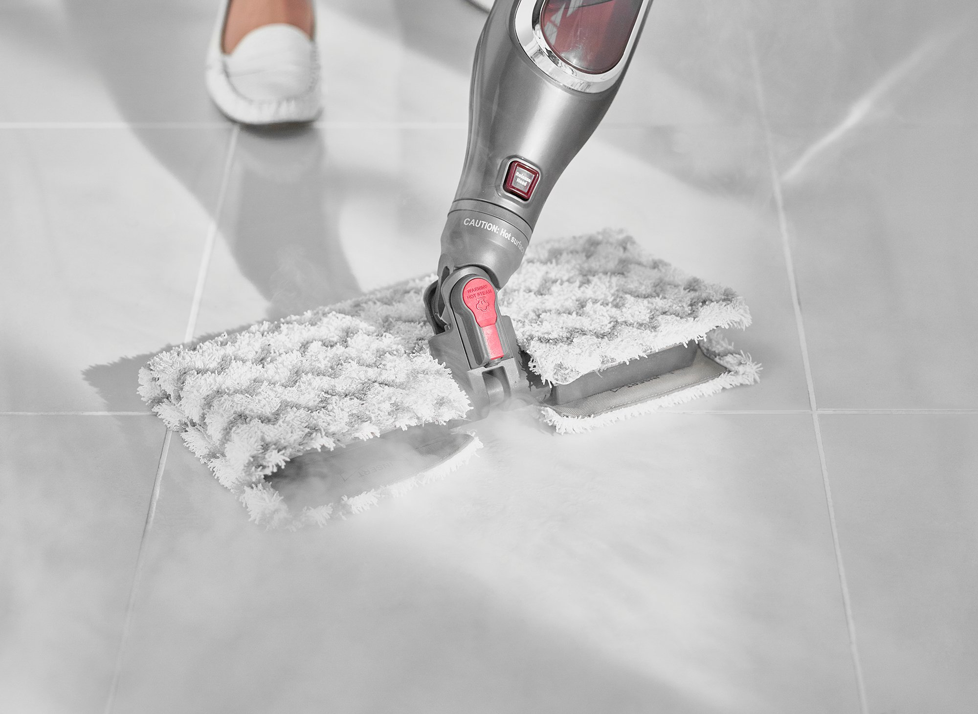 Shark S6003UK Klik n'Flip Automatic Steam Pocket Mop - Shark Steel Grey/Bordeaux thumbnail image
