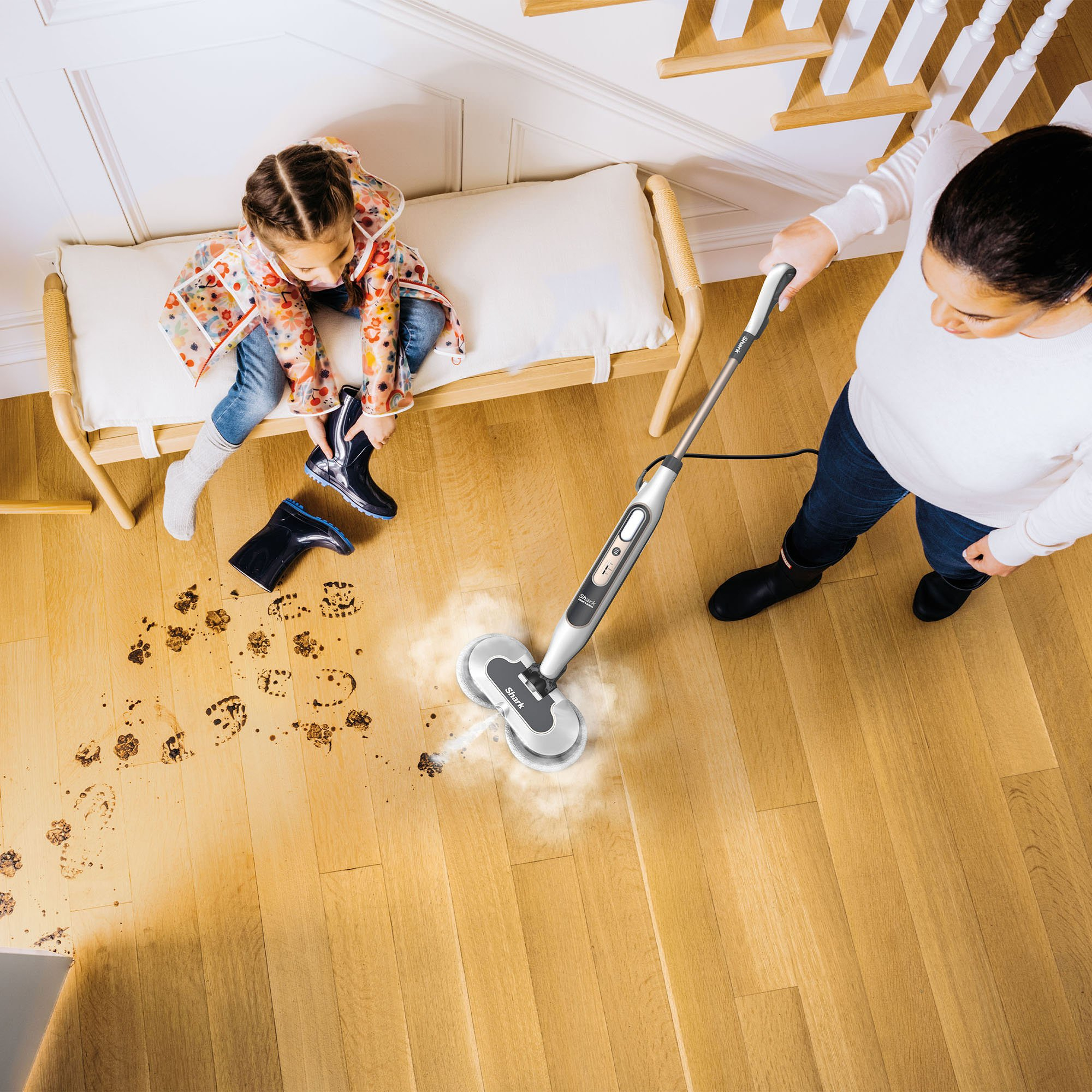 Shark S8201UK Steam & Scrub Automatic Steam Mop with Steam Blaster thumbnail image