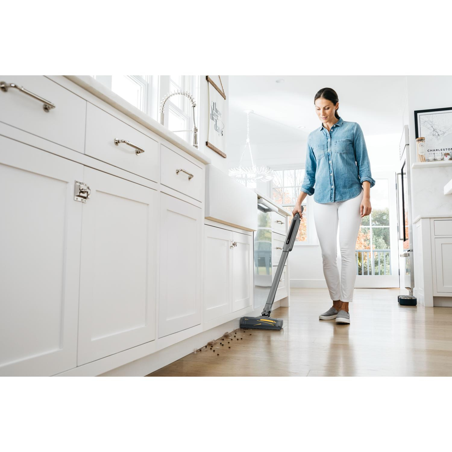 Shark WV361UK Cordless Vacuum Cleaner with Anti Hair Wrap Technology - Run Time 16 Minutes - Steel Grey thumbnail image