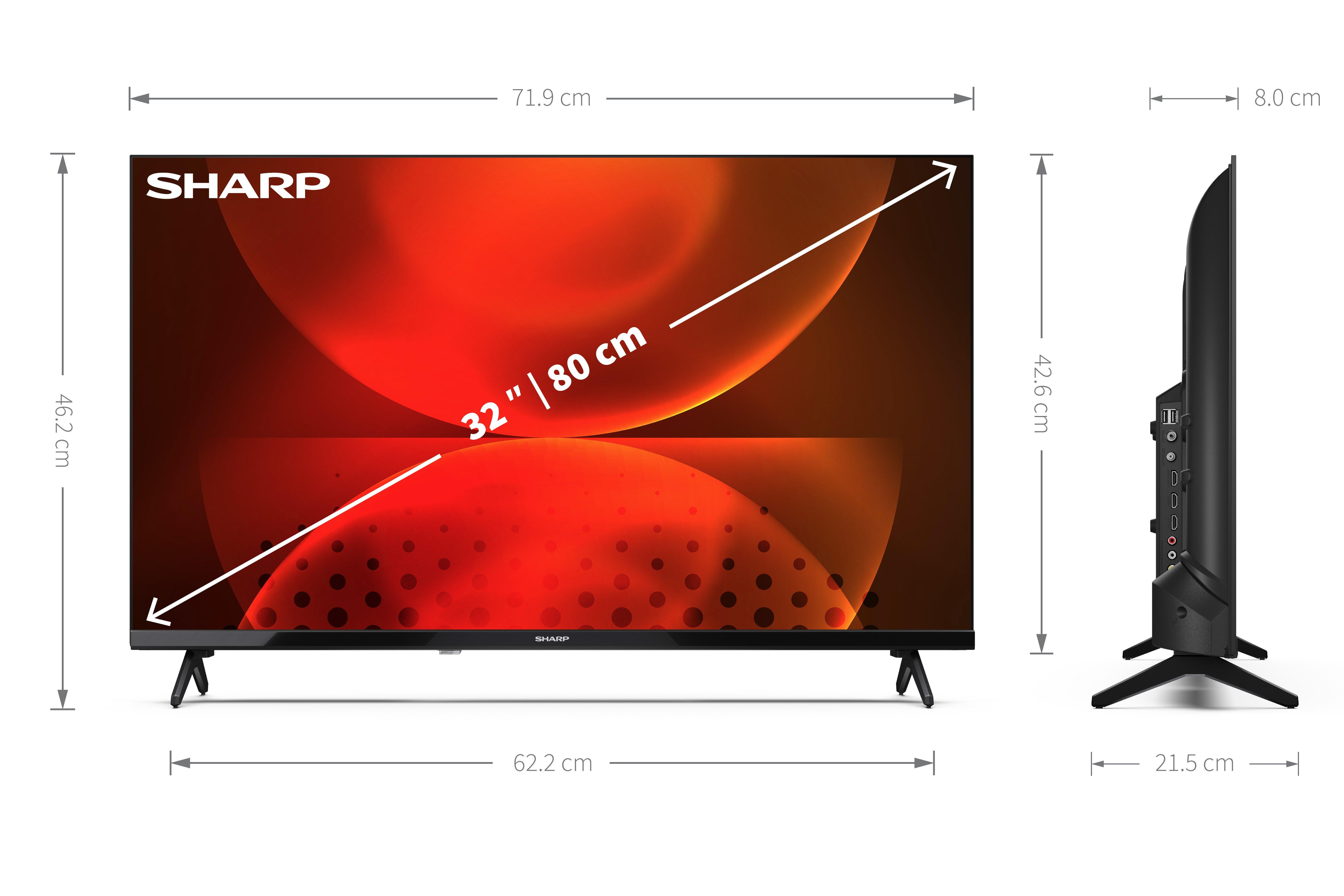 Sharp 1T-C32FH2KL2AB 32" HD Ready LED Android Smart TV Chromecast thumbnail image