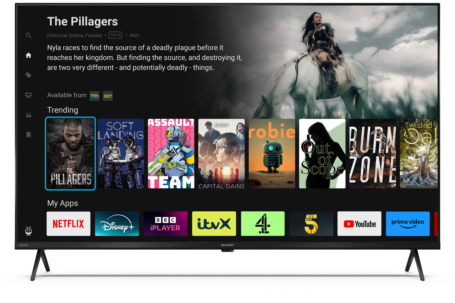 Sharp 4T-C43HM5245KB 4K UHD TV - Black thumbnail image
