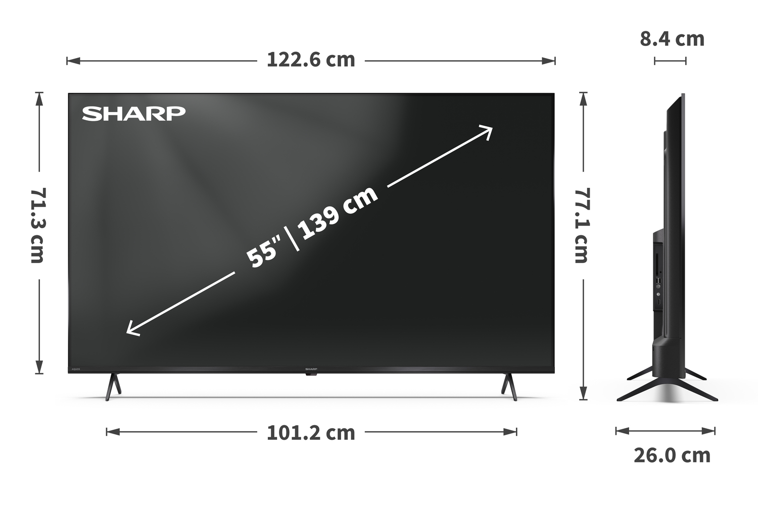 Sharp 4T-C55HM5245KB 4K UHD TV  thumbnail image