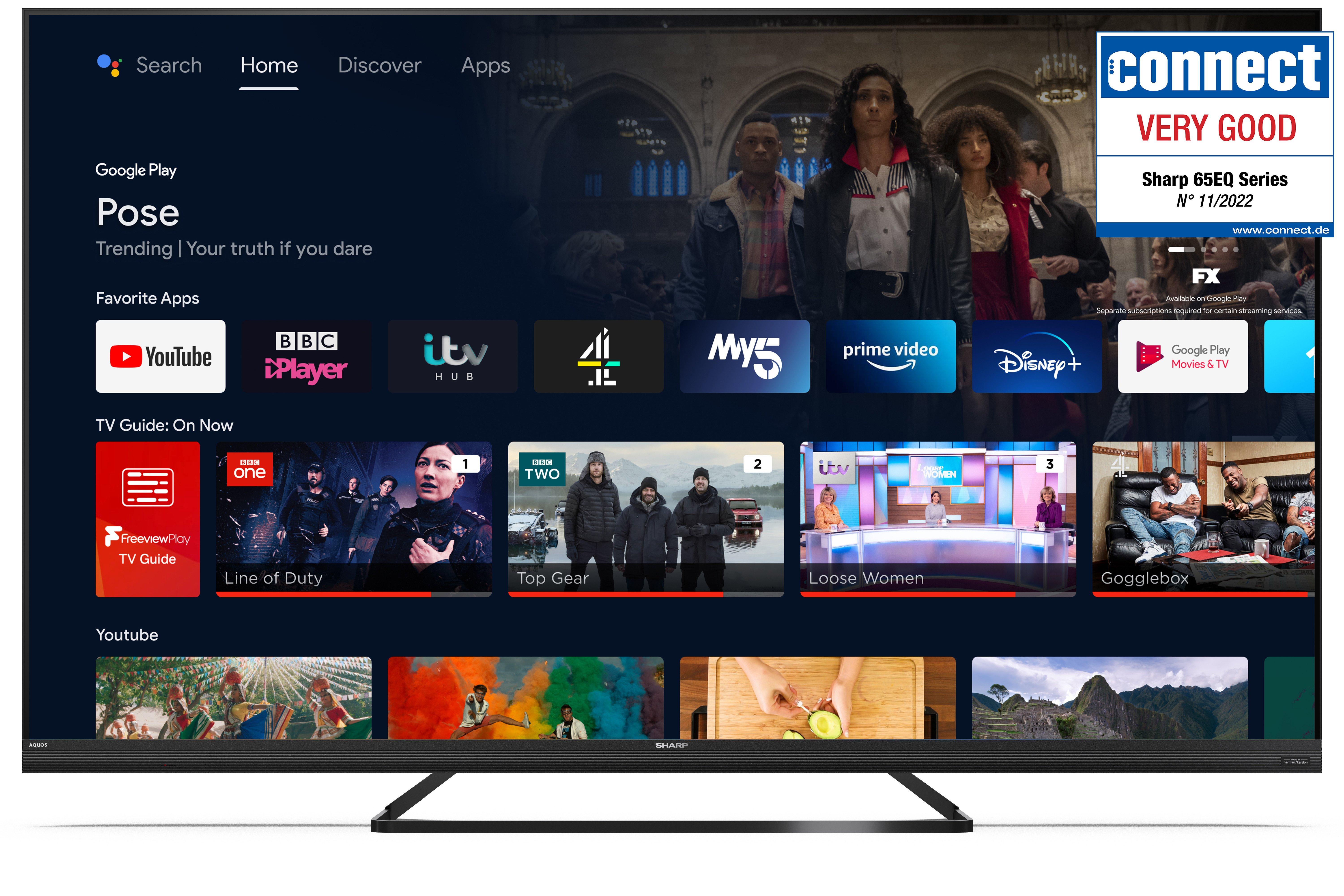 Sharp 4T-C65EQ3KM2AG 65" 4K Ultra HD Smart TV with Quantum Dot thumbnail image