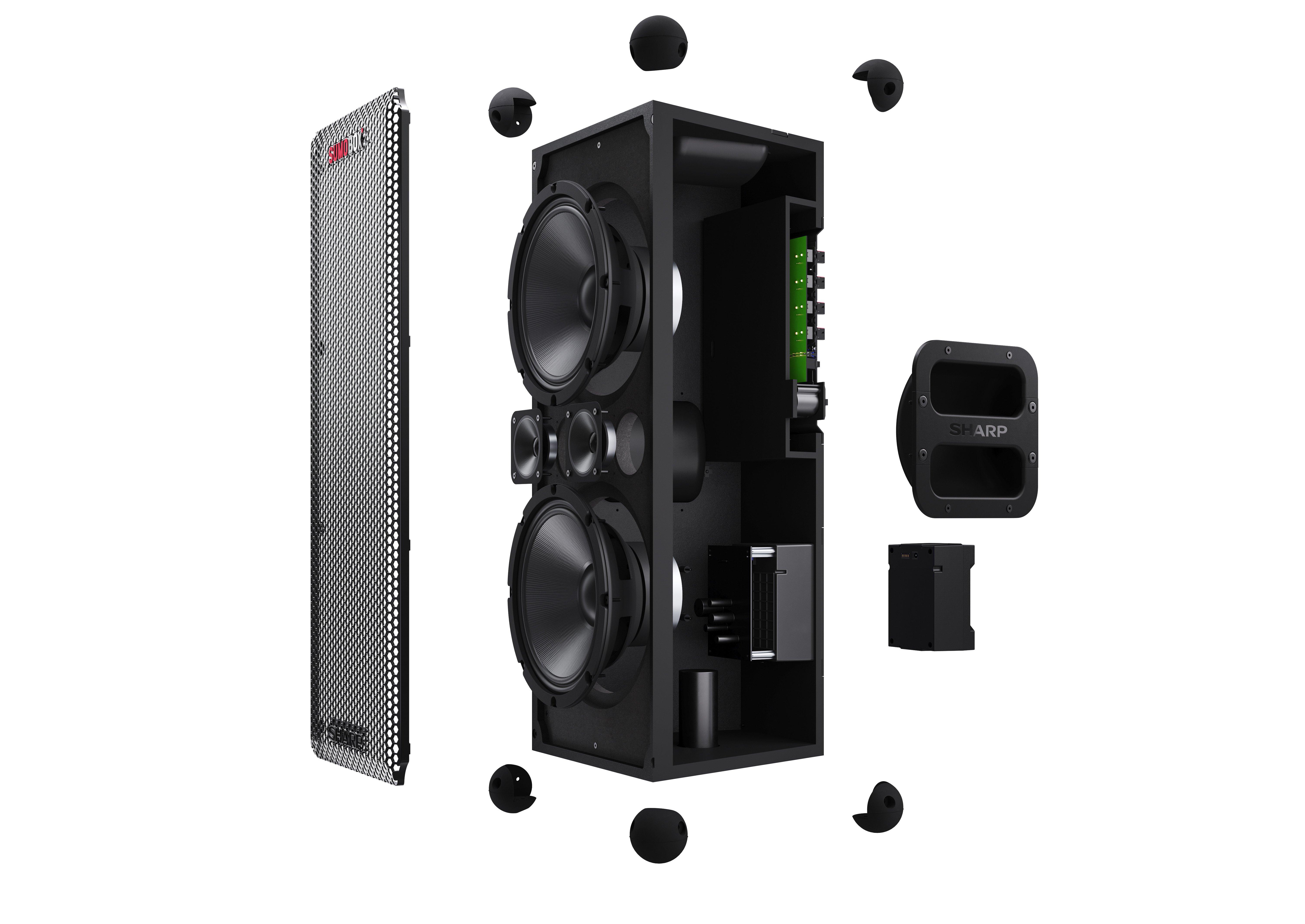 Sharp CP-LS100 SumoBox Speaker - Black thumbnail image