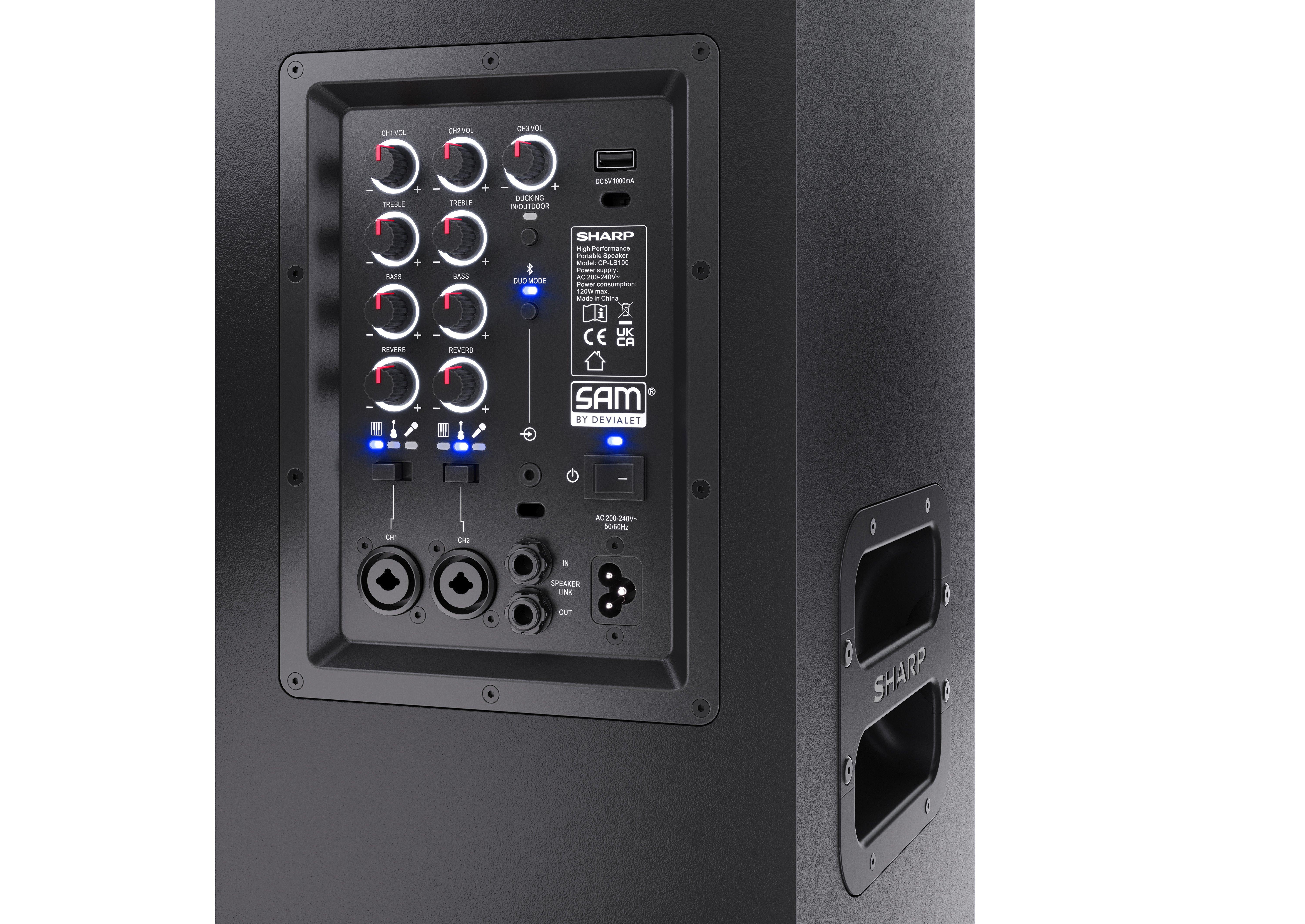 Sharp CP-LS100 SumoBox Speaker - Black thumbnail image