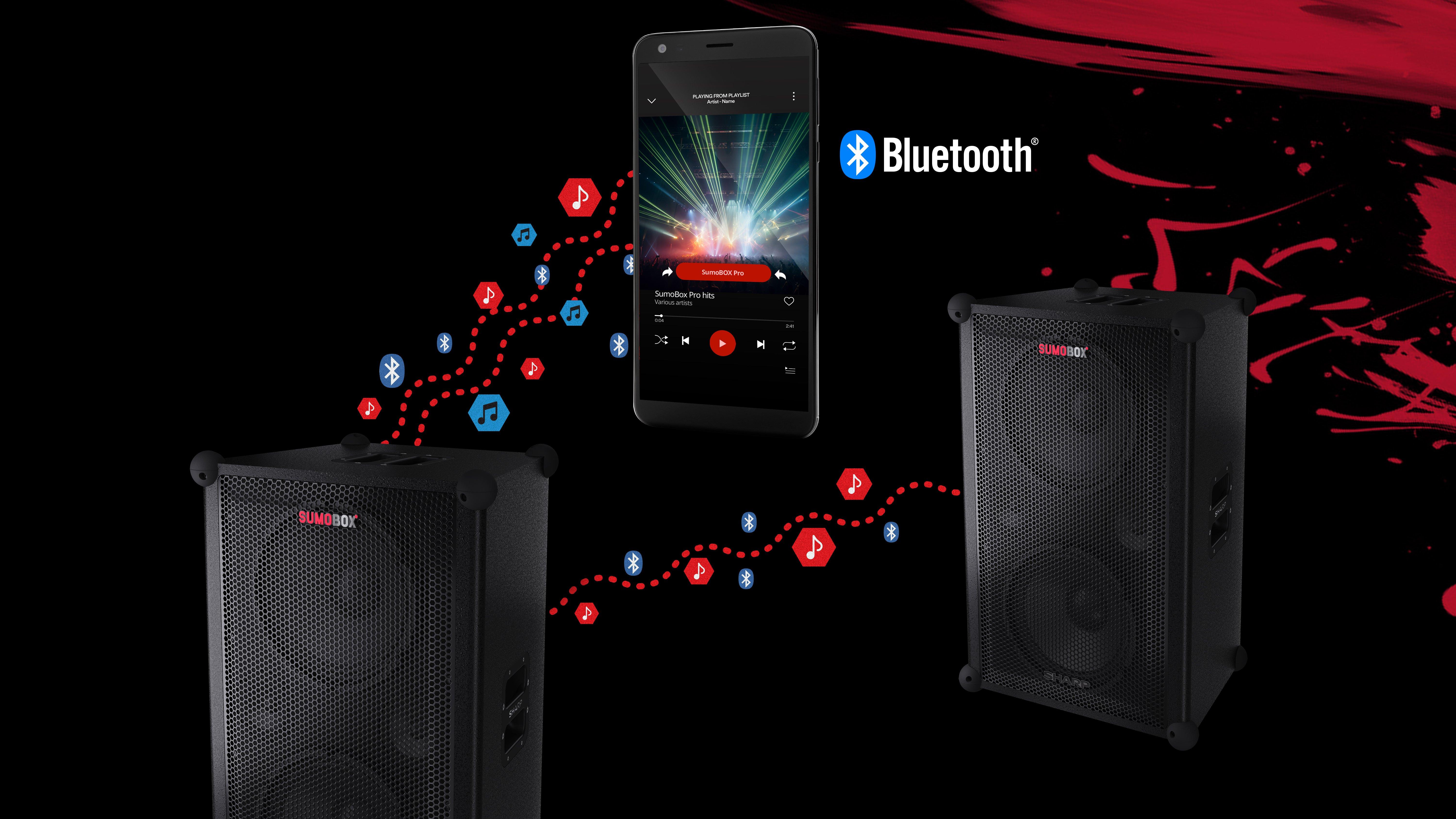 Sharp CP-LS200 Wireless Portable Speaker - Black thumbnail image
