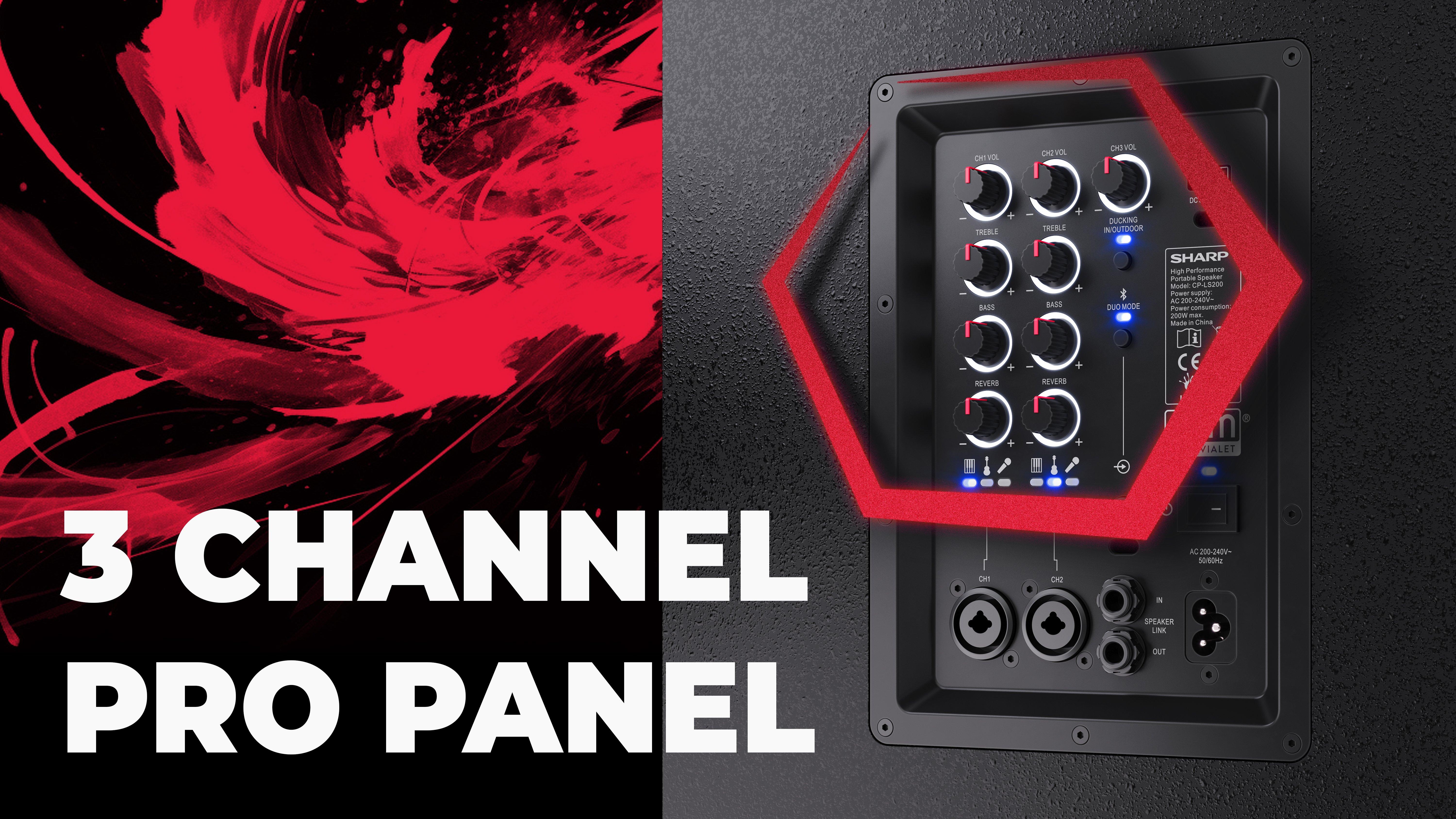 Sharp CP-LS200 Wireless Portable Speaker - Black thumbnail image