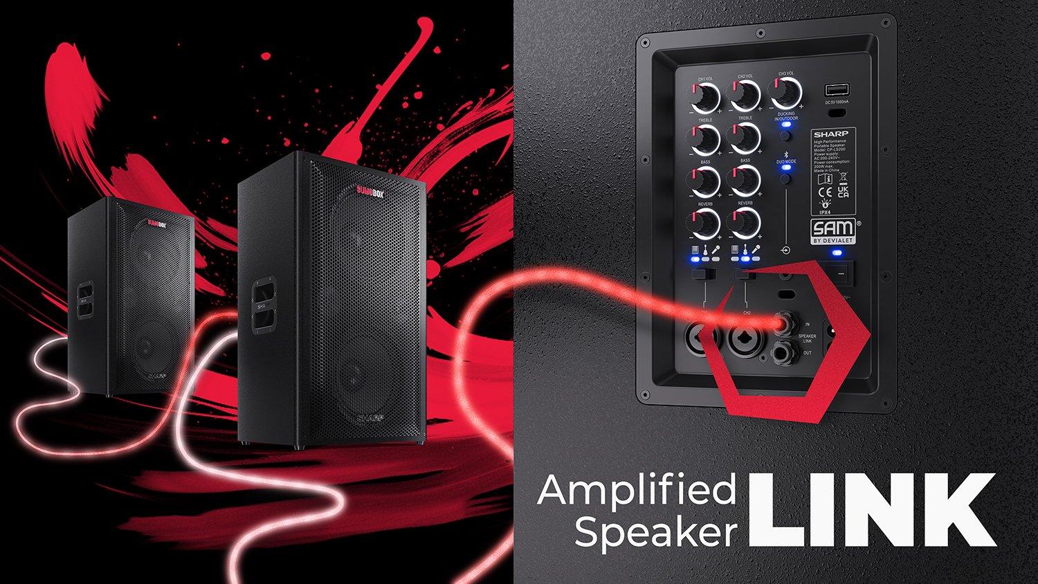 Sharp CP-LS200 Wireless Portable Speaker - Black thumbnail image