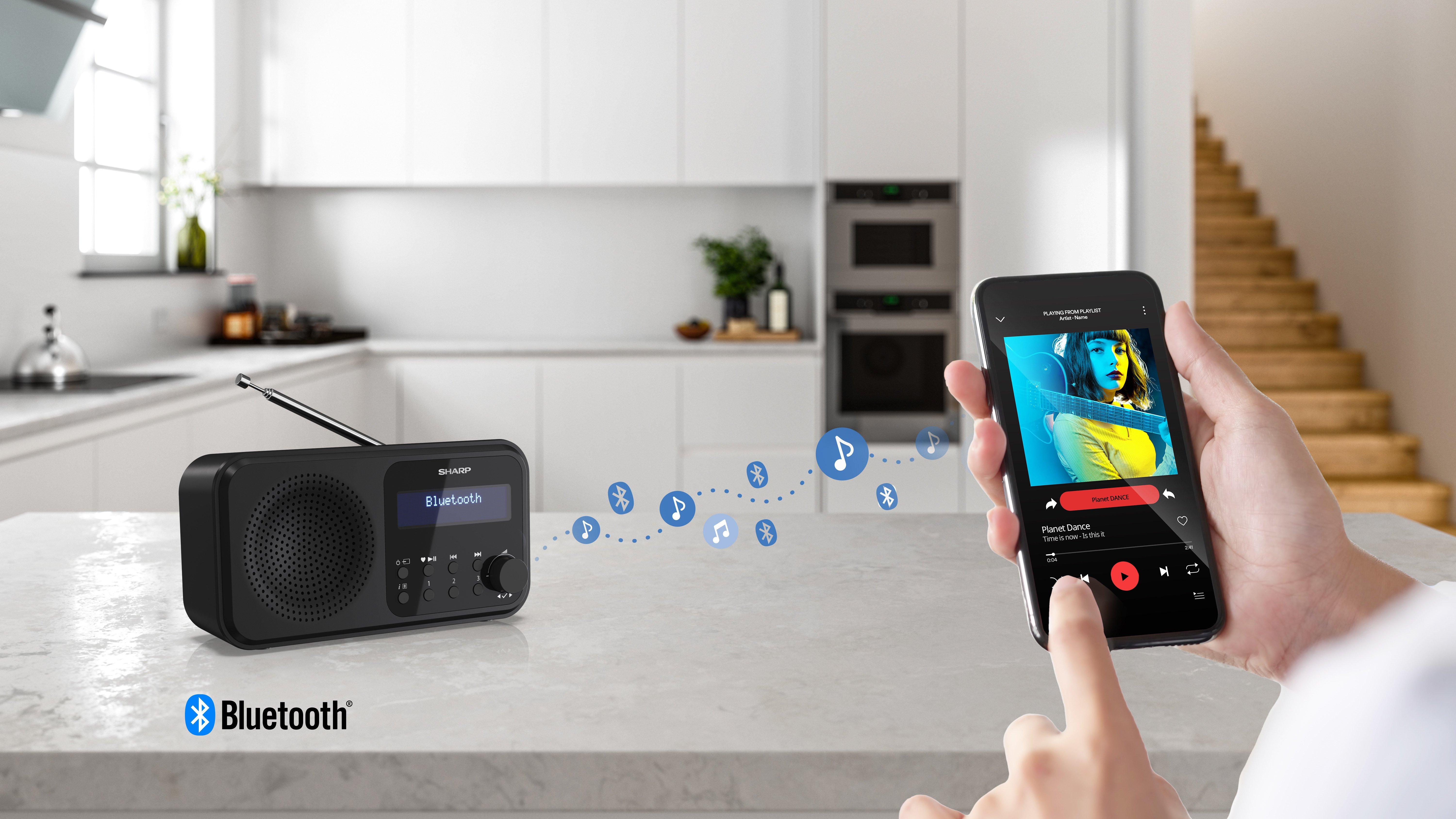 Sharp DR-P420BK Wireless DAB Radio - Black thumbnail image