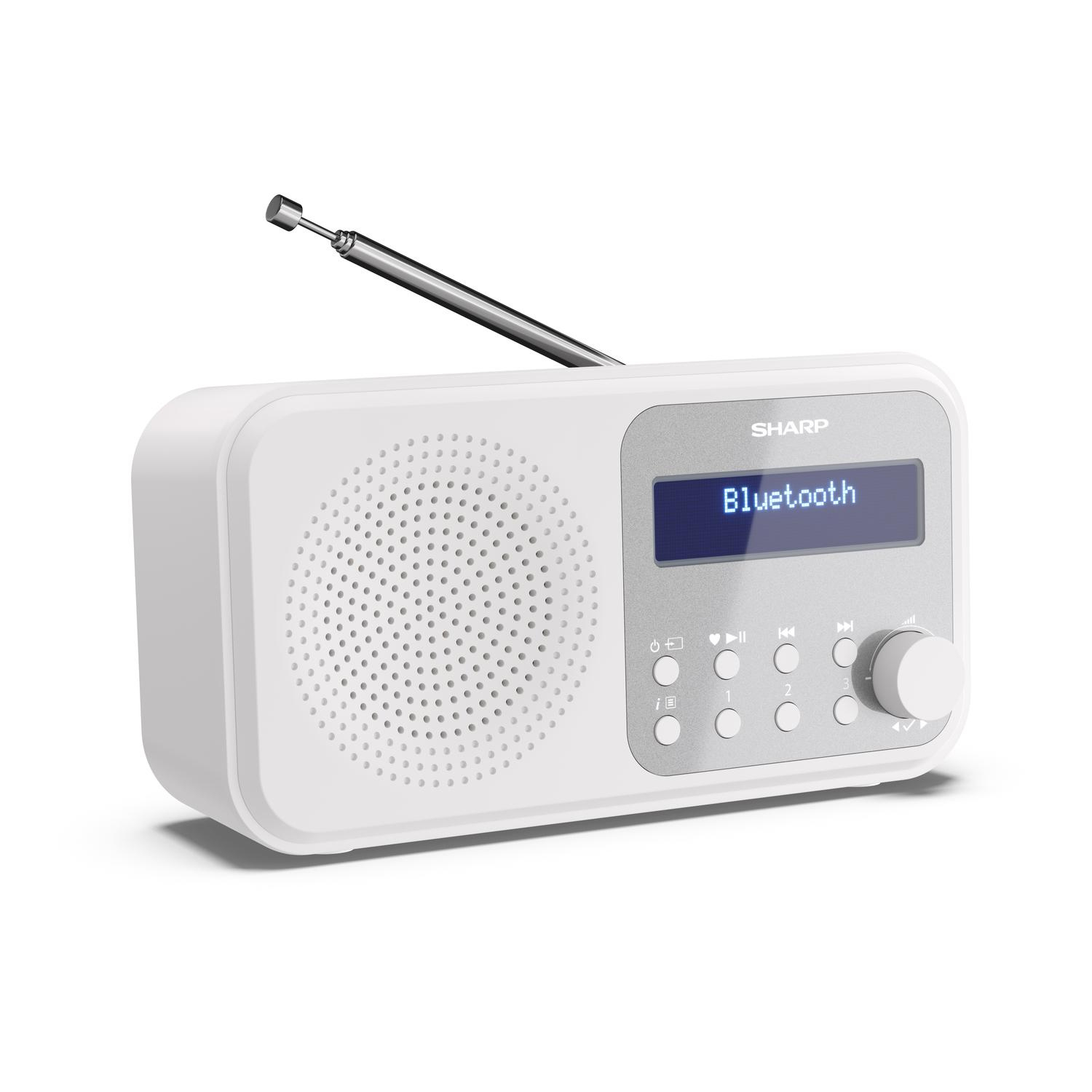 Sharp DR-P420 WH Tokyo Portable Digital Radio - White thumbnail image