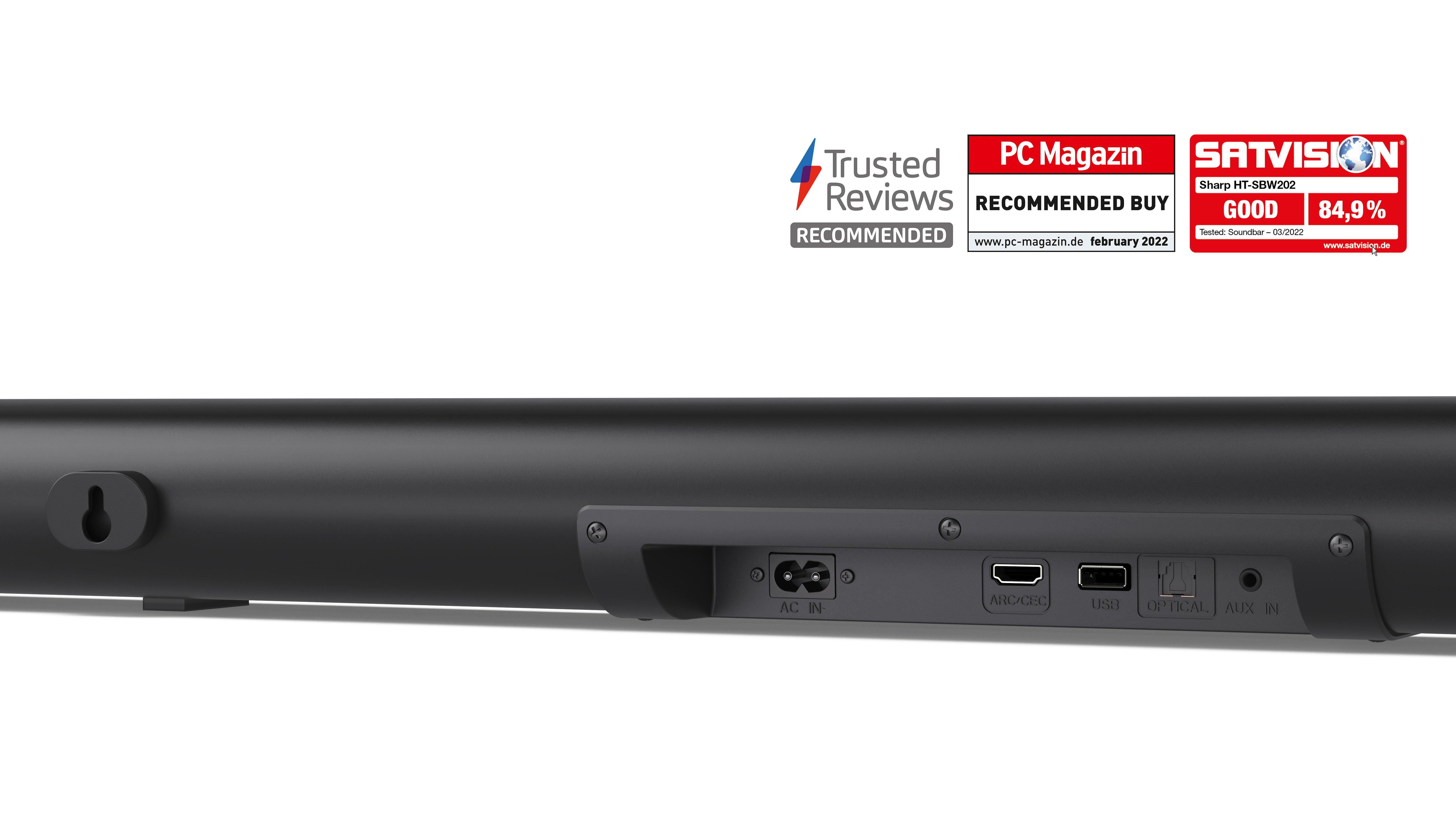 Sharp HT-SBW202 Wireless 2.1 ch Soundbar - Black thumbnail image