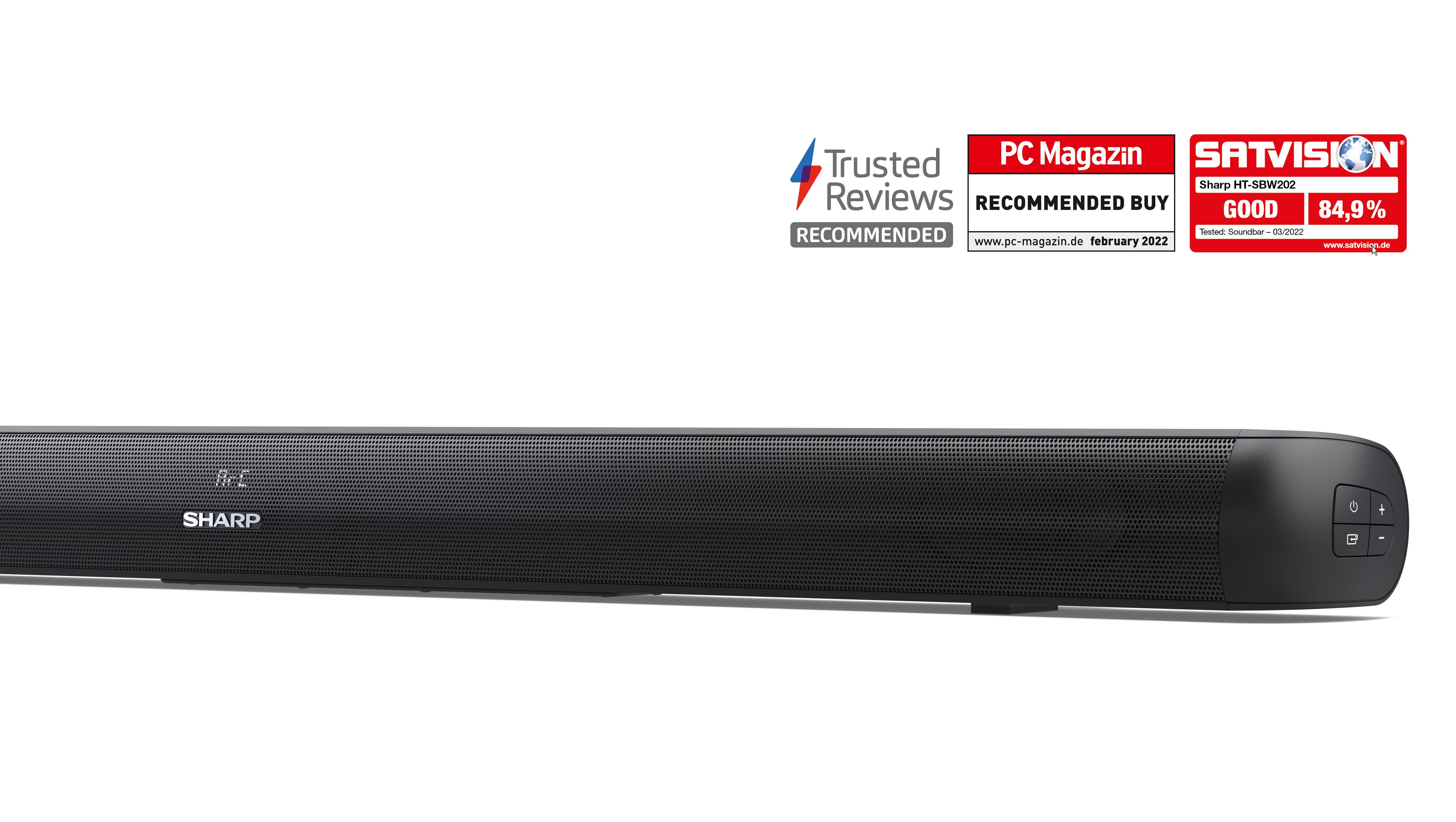 Sharp HT-SBW202 Wireless 2.1 ch Soundbar - Black thumbnail image