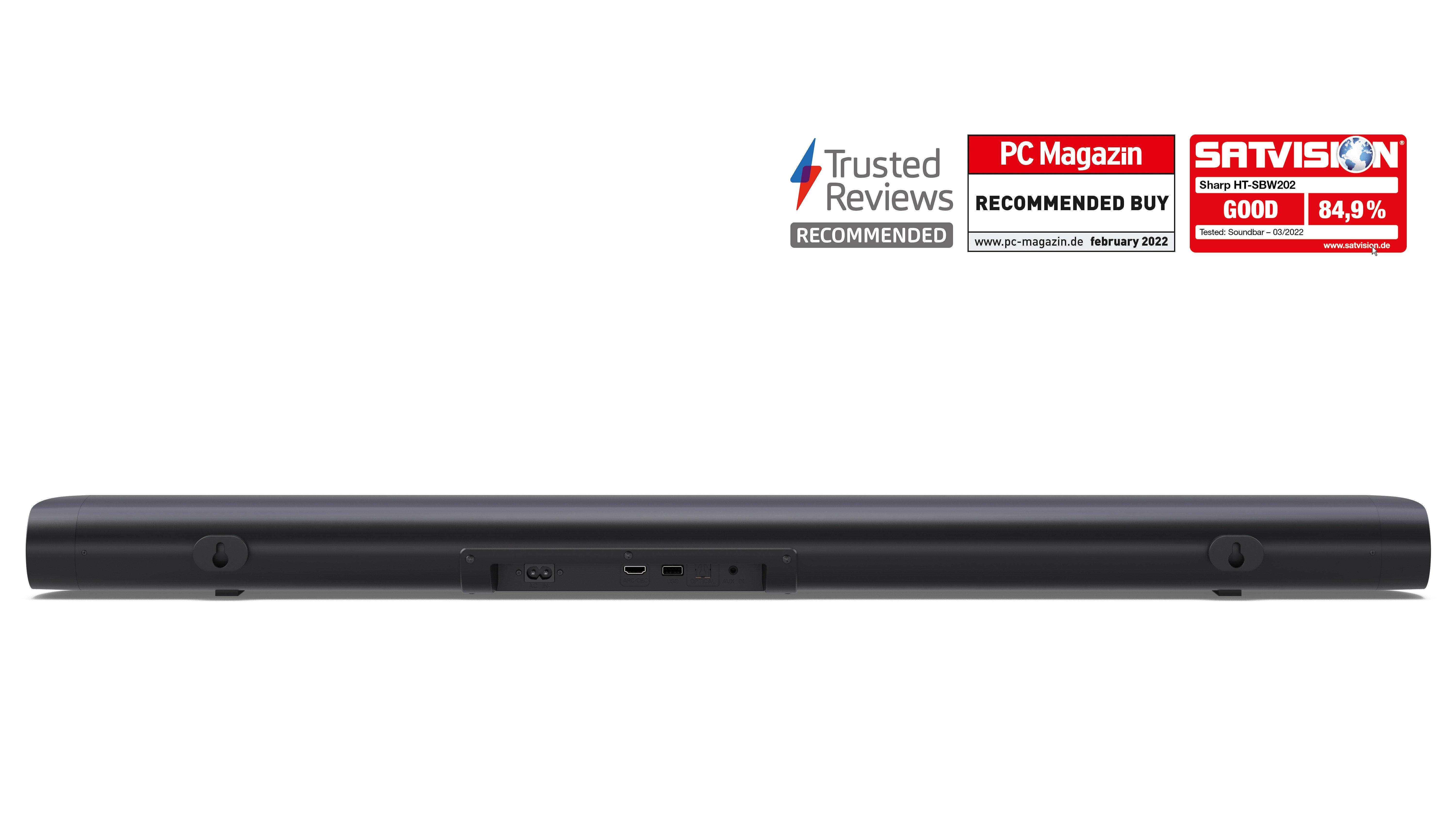 Sharp HT-SBW202 Wireless 2.1 ch Soundbar - Black thumbnail image