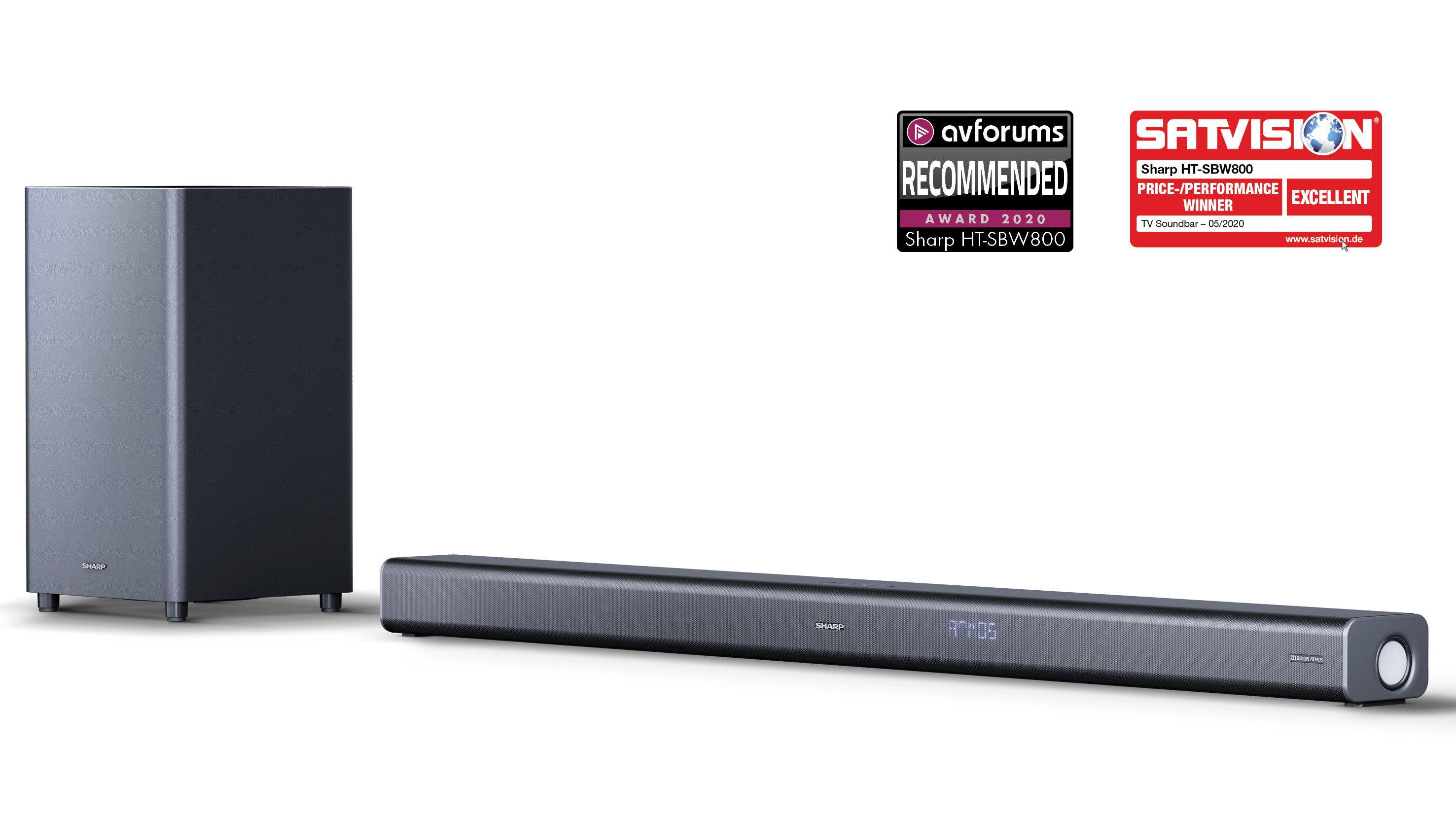 Sharp HT-SBW800 Wireless 5.1.2 ch Soundbar - Black thumbnail image