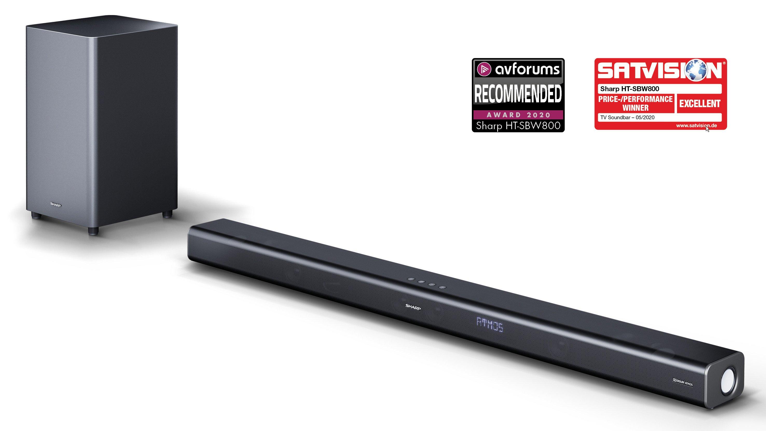 Sharp HT-SBW800 Wireless 5.1.2 ch Soundbar - Black thumbnail image
