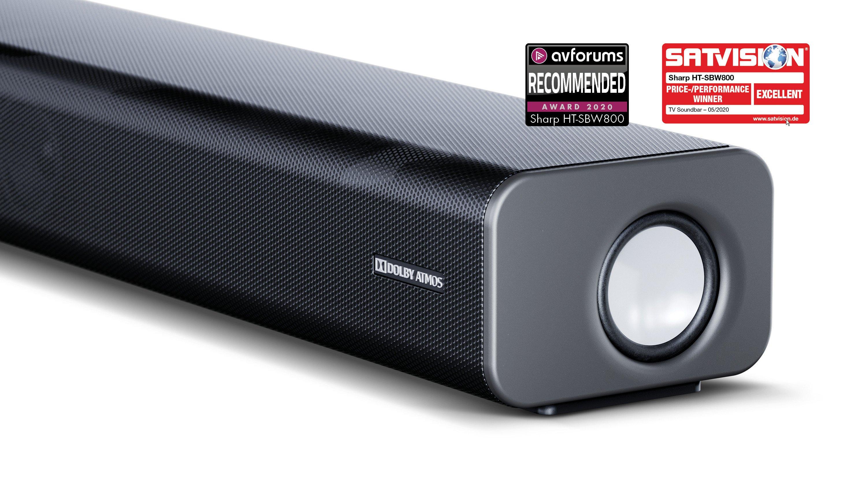 Sharp HT-SBW800 Wireless 5.1.2 ch Soundbar - Black thumbnail image