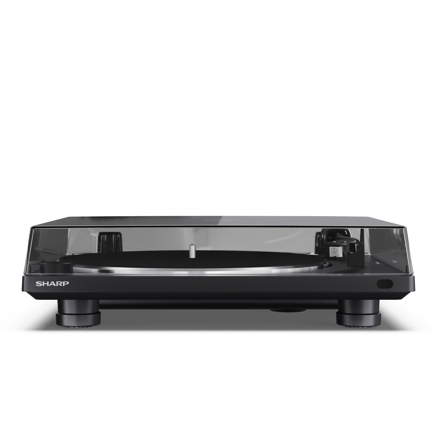 Sharp RPTT100CPSS30 Pair of Wireless Bookshelf Speakers with Automatic Bluetooth Turntable thumbnail image