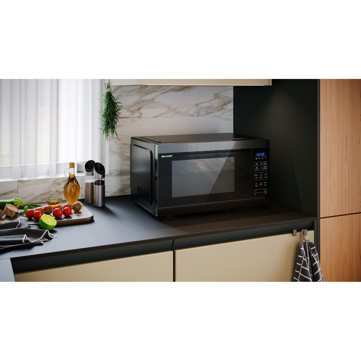 Sharp YC-MA262AE-B Classic Microwave Oven, 26L, Combi with Air Fryer - Black thumbnail image